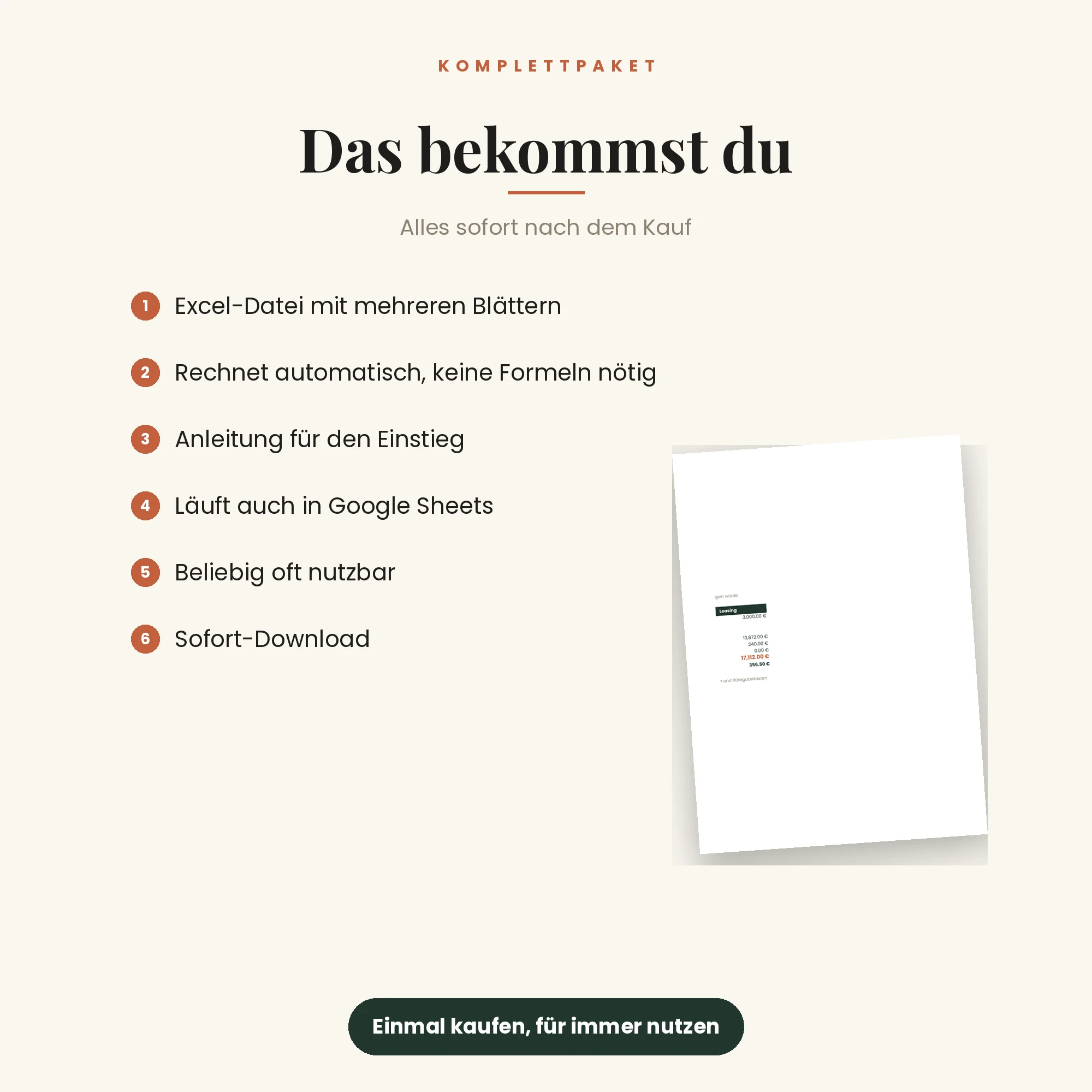 Autokauf-Vergleichsrechner – das ist enthalten