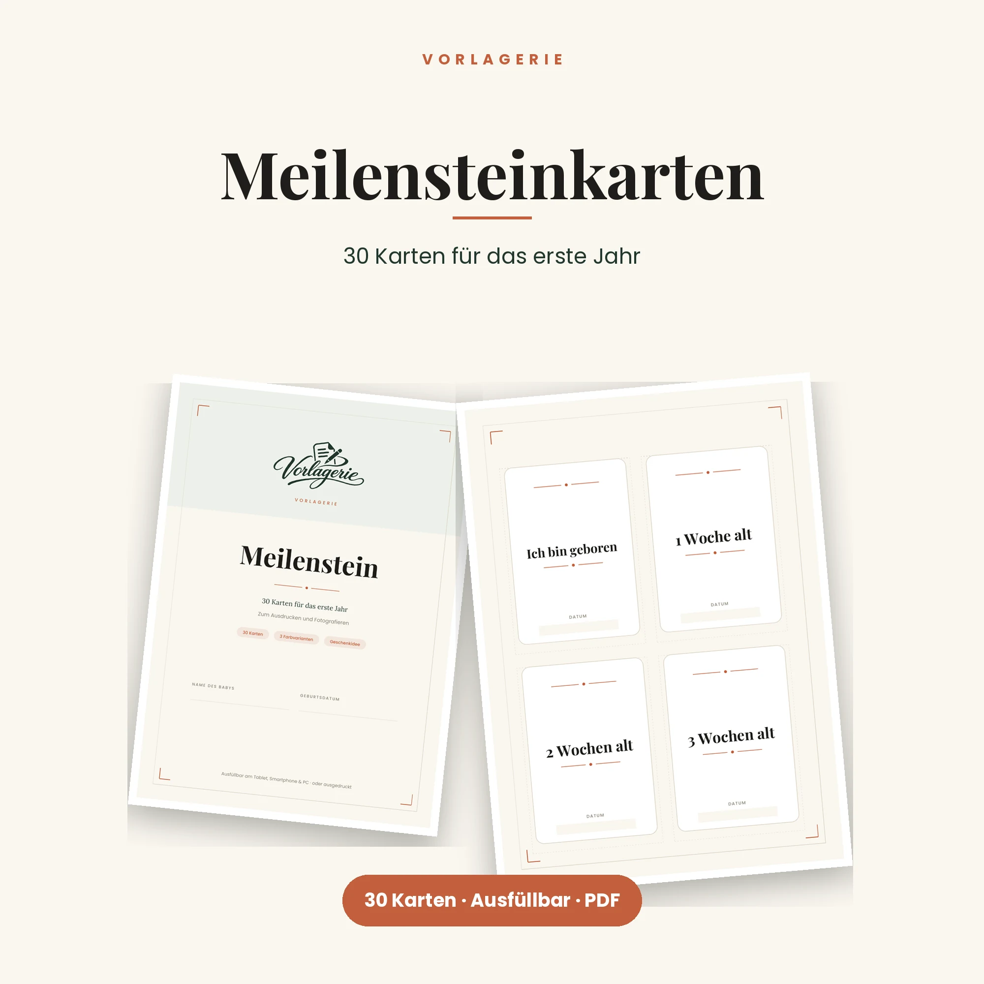 Baby-Meilensteinkarten – Titelbild
