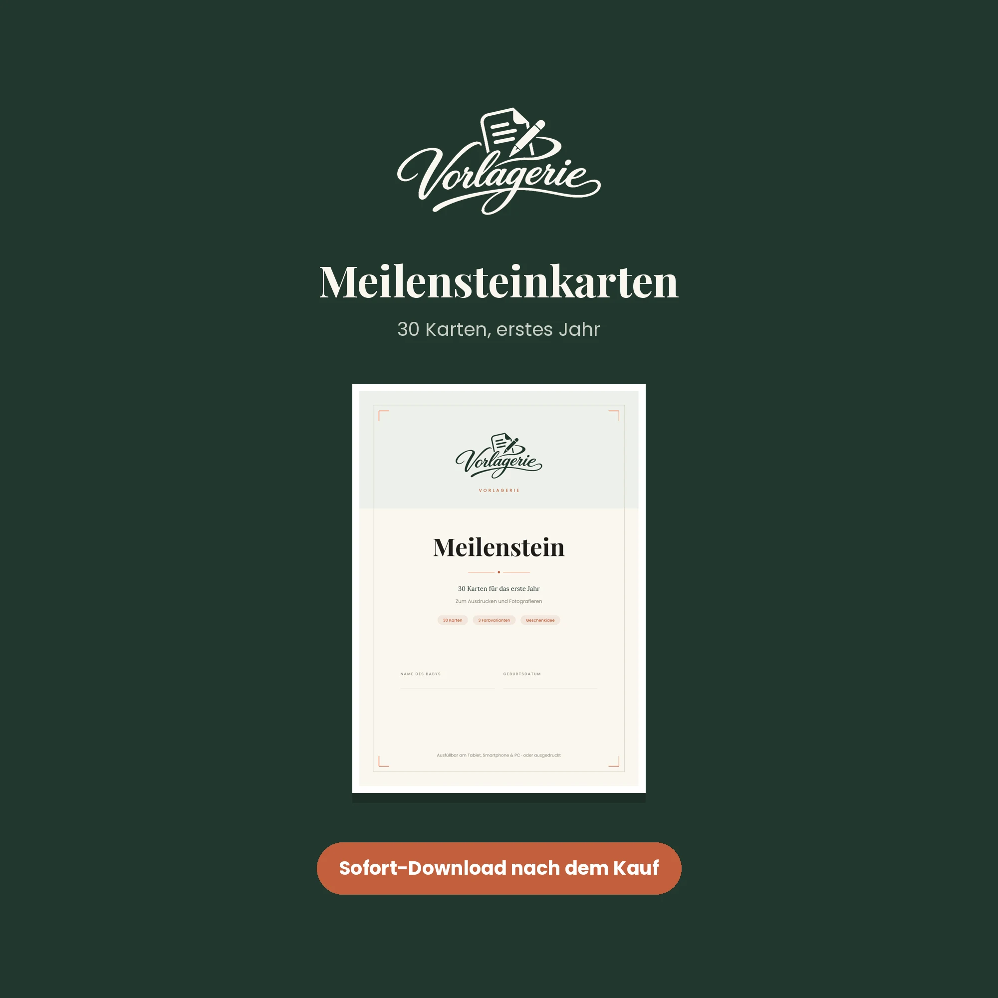 Baby-Meilensteinkarten – Vorlagerie