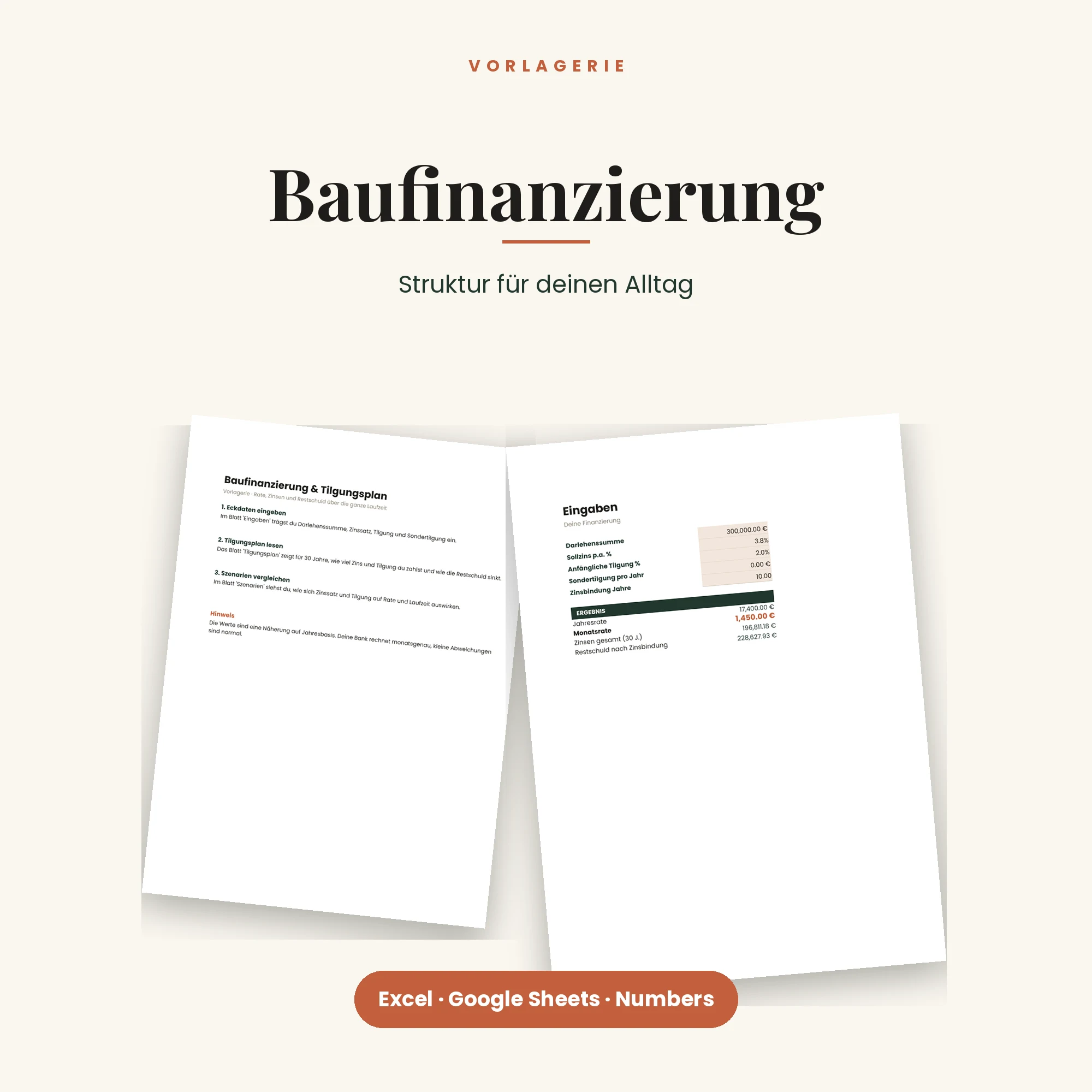 Baufinanzierung & Tilgungsplan – Titelbild