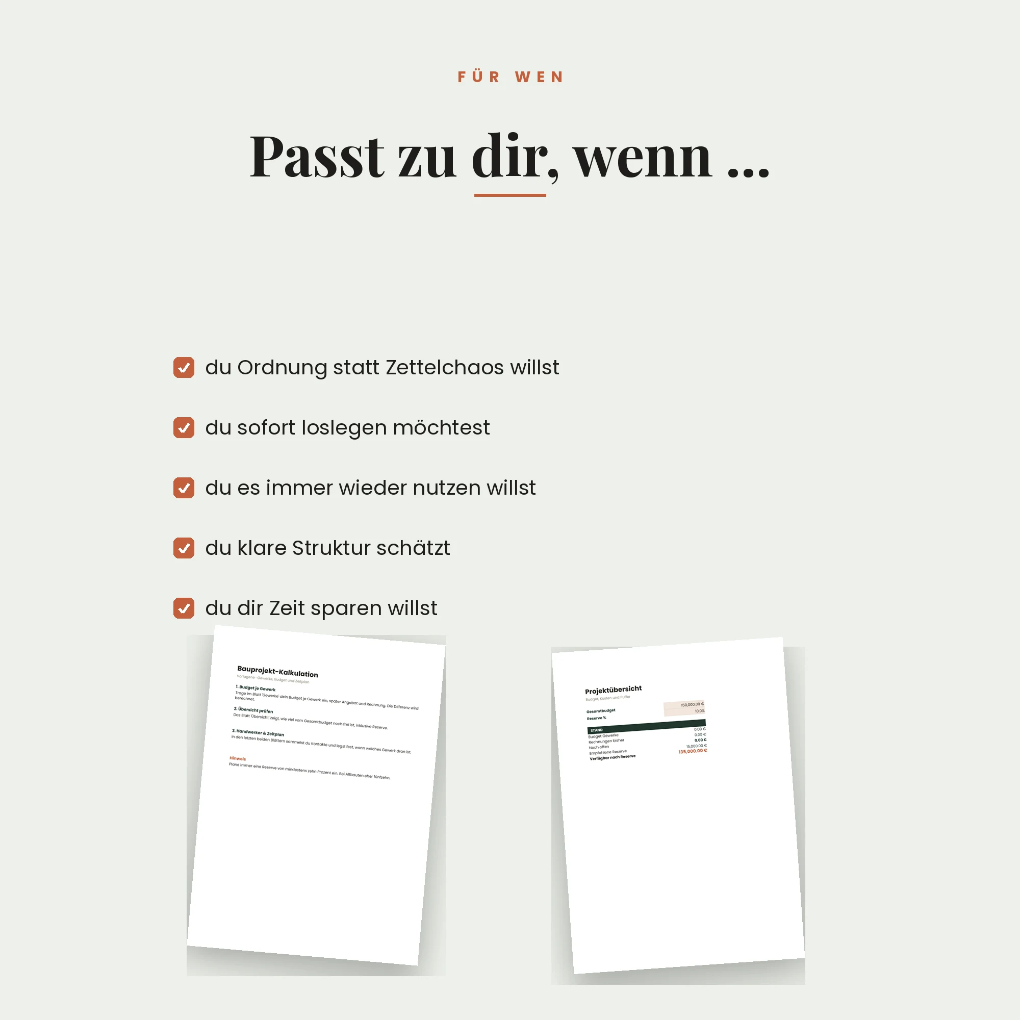 Bauprojekt-Kalkulation – für wen die Vorlage passt