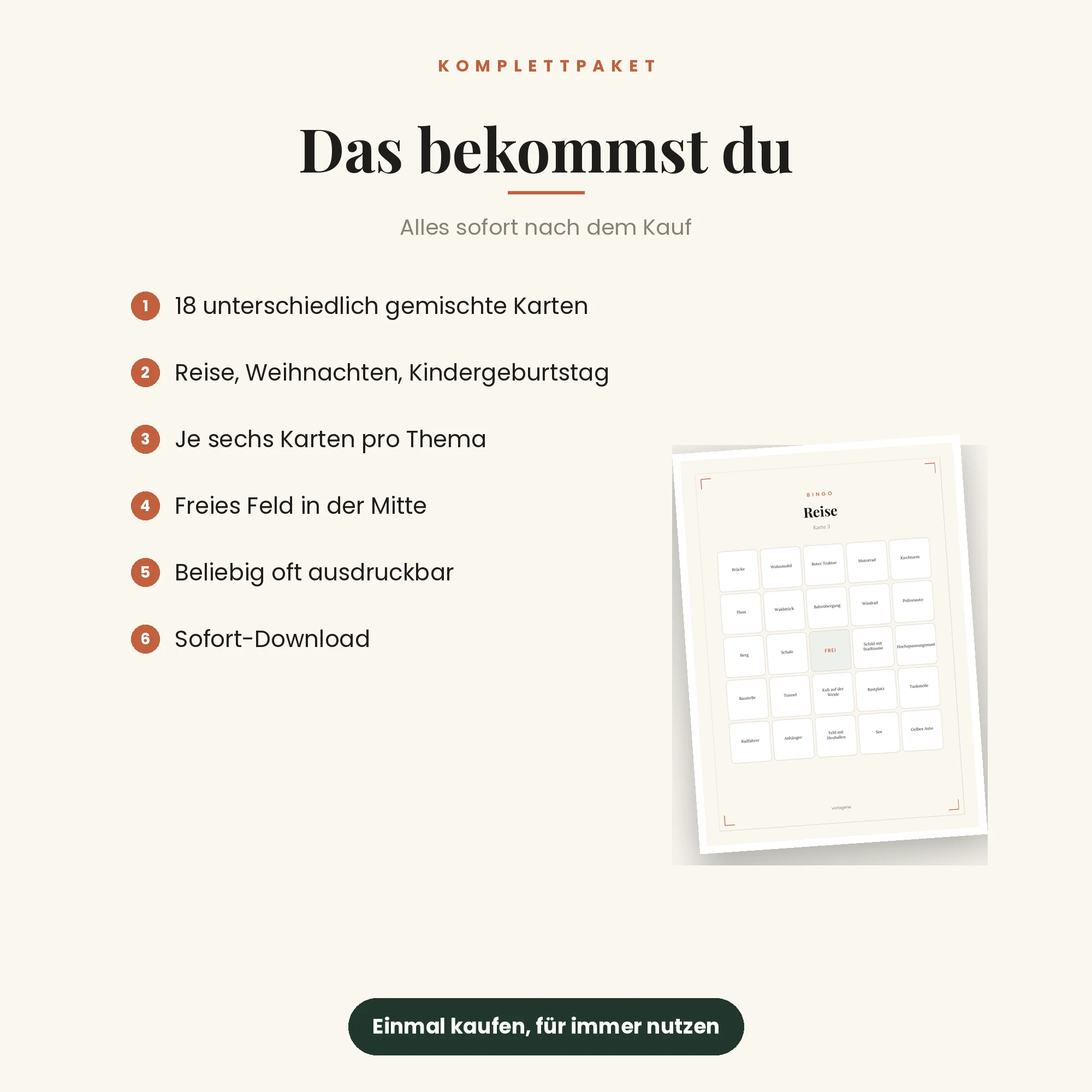 Bingo-Sets – das ist enthalten