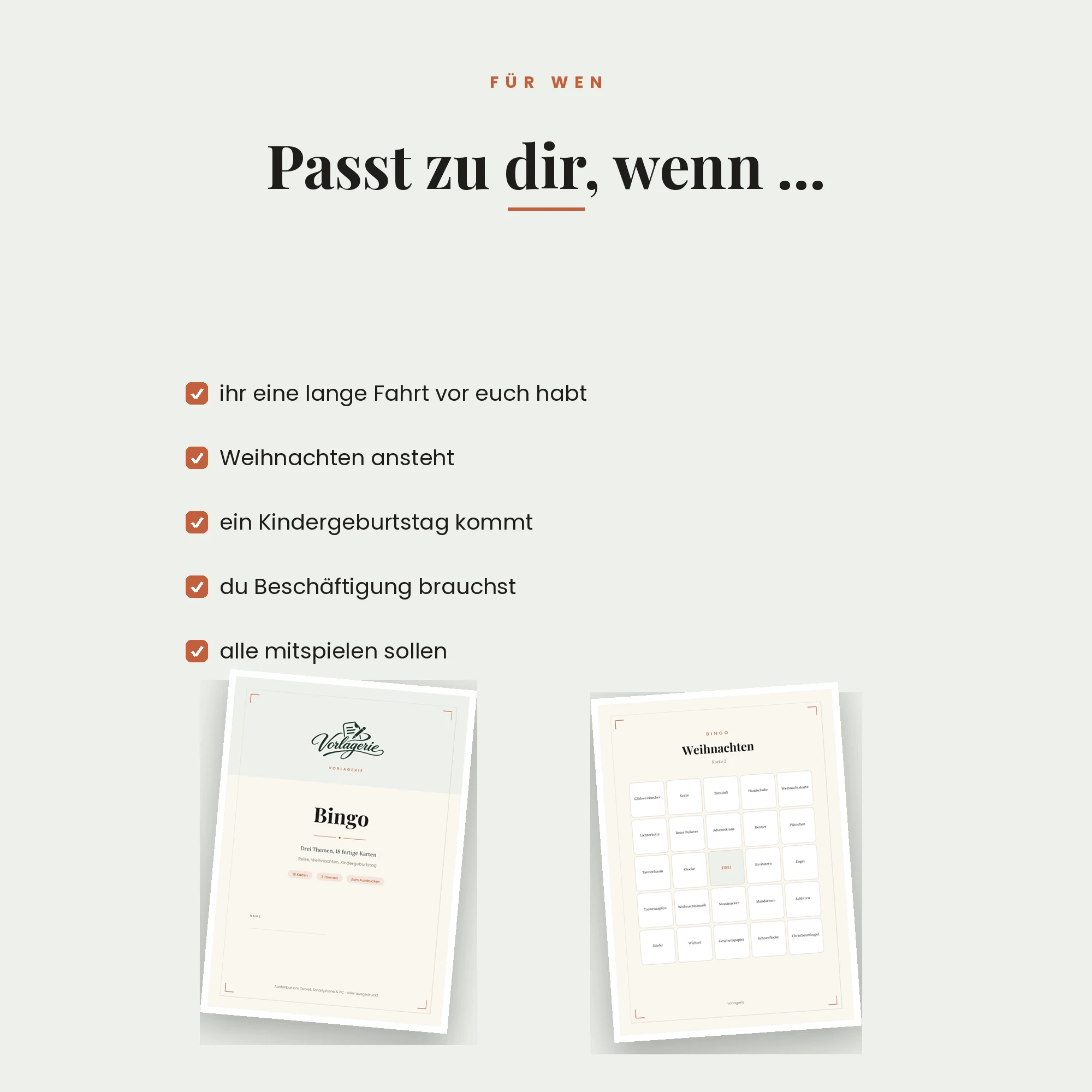 Bingo-Sets – für wen es passt