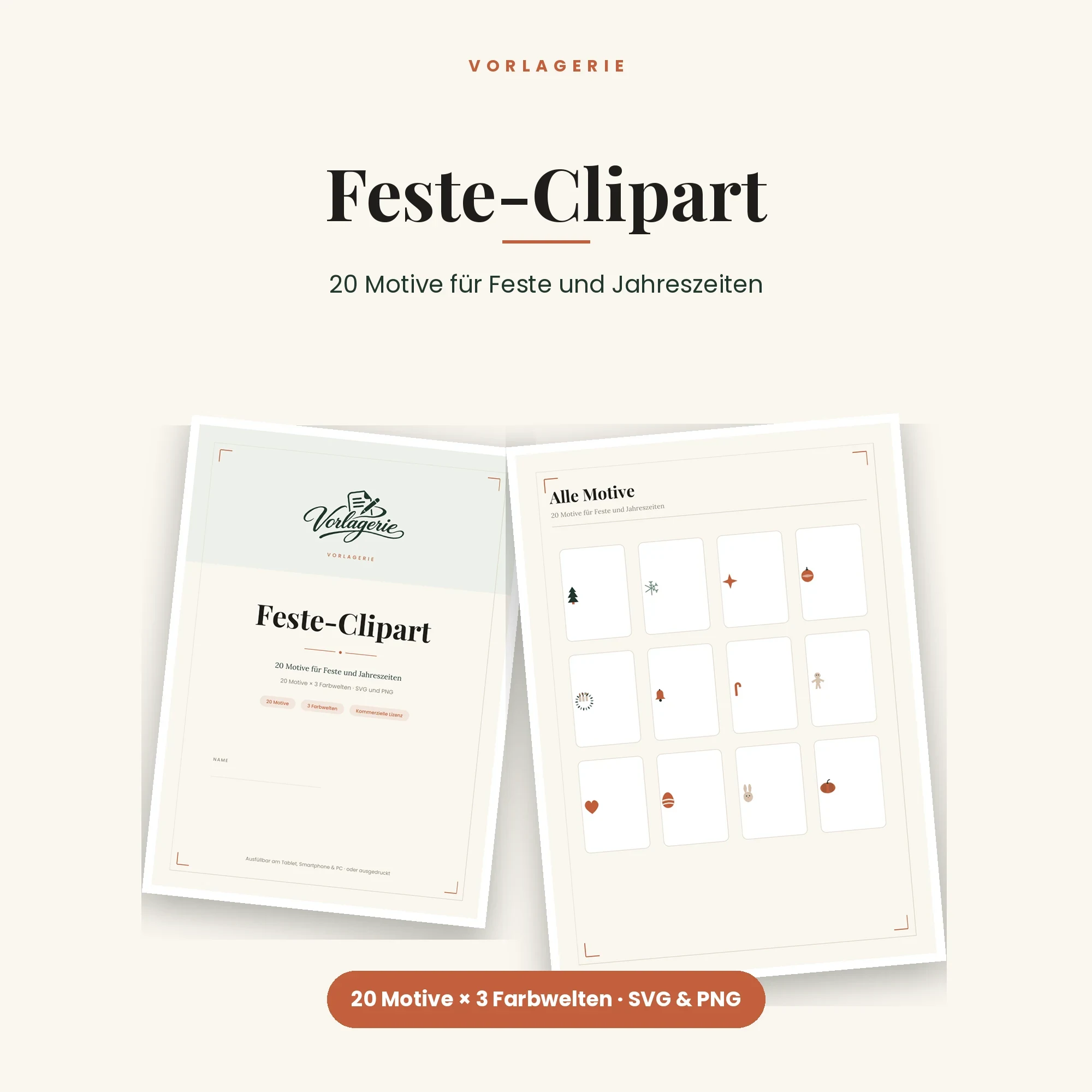 Clipart-Komplett-Bundle – enthalten: Feste-Clipart