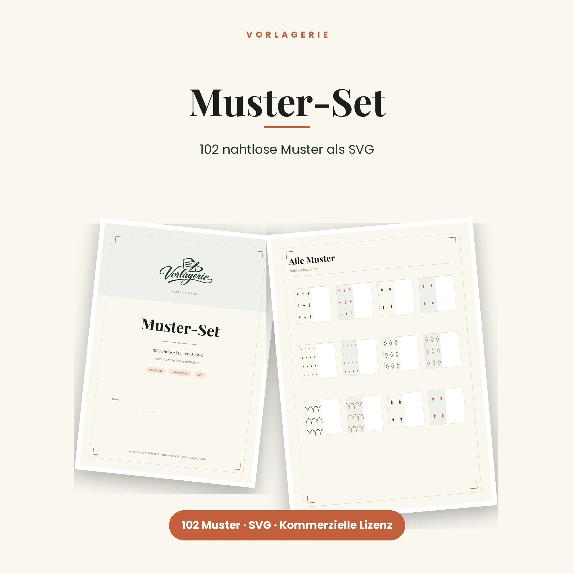 Grafik-Lizenzpaket – enthalten: Nahtlose Muster