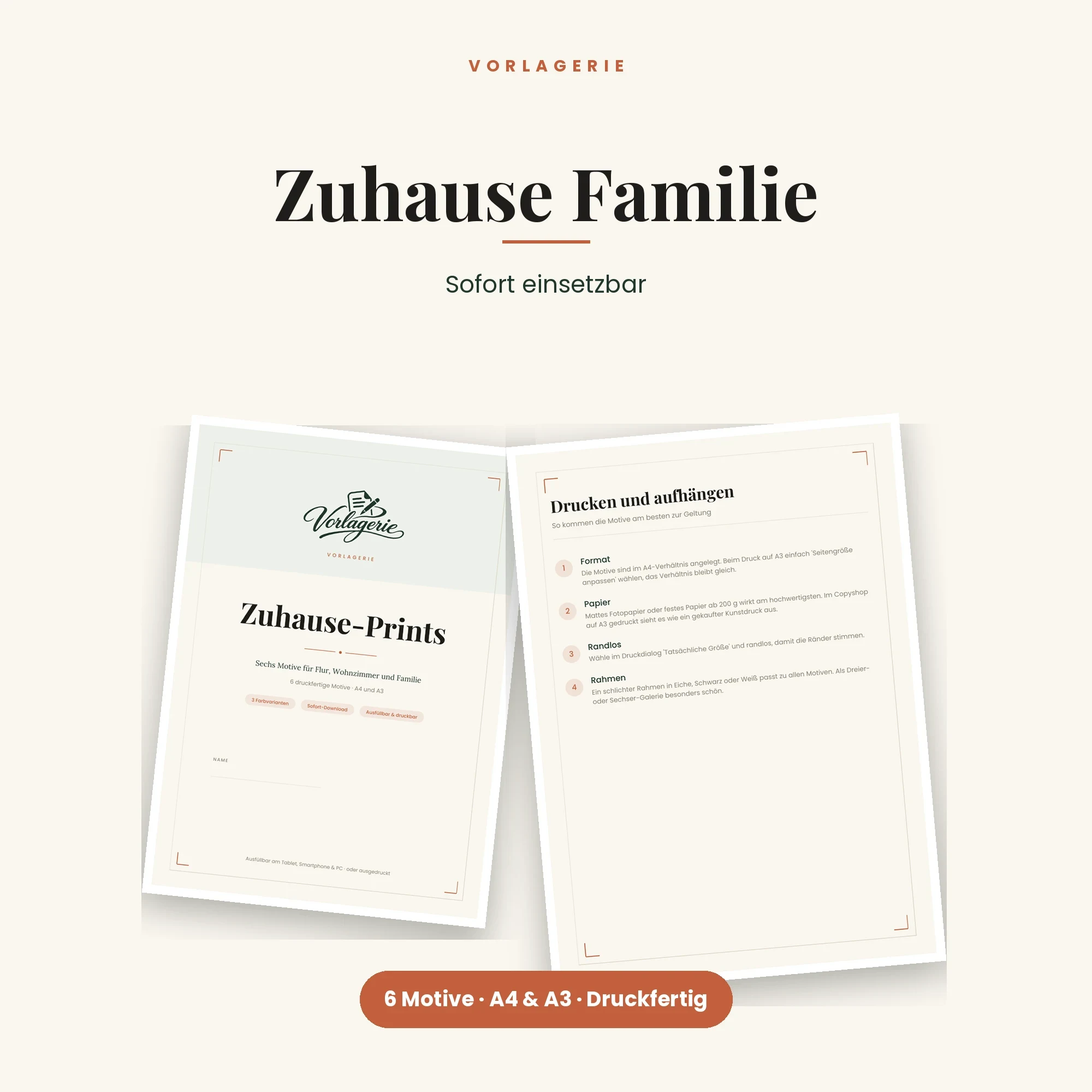 Kunstdrucke-Komplett-Bundle – enthalten: Zuhause-Kunstdrucke, 6 Motive