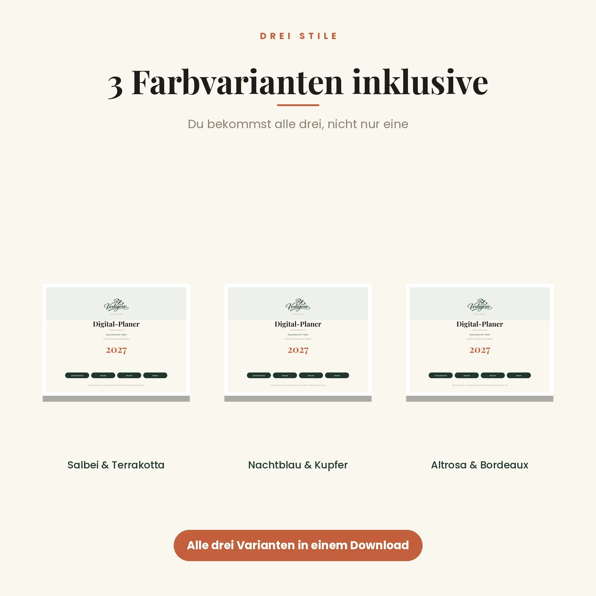 Digital-Planer-Duo – drei Farbvarianten inklusive