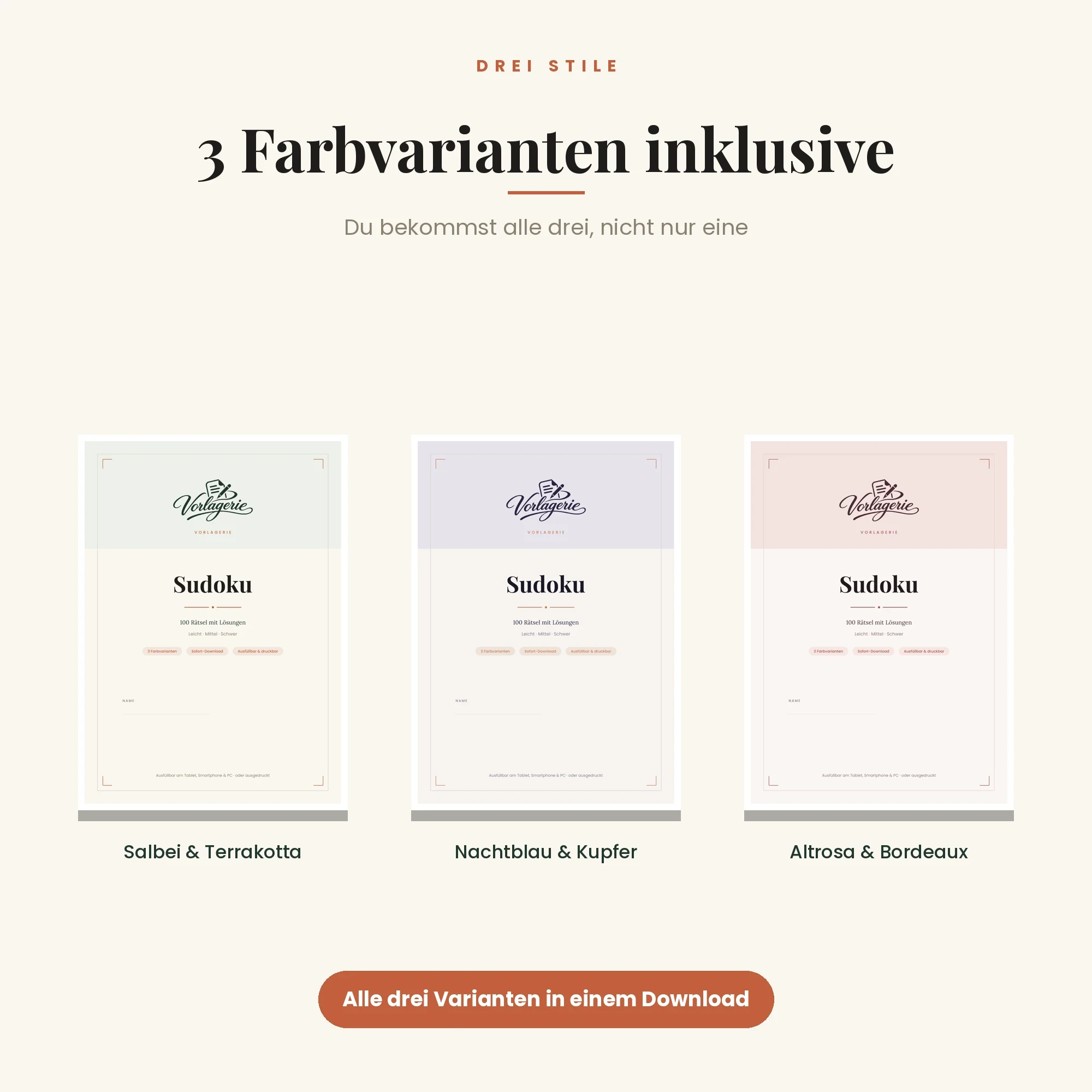 Rätselbox – drei Farbvarianten inklusive