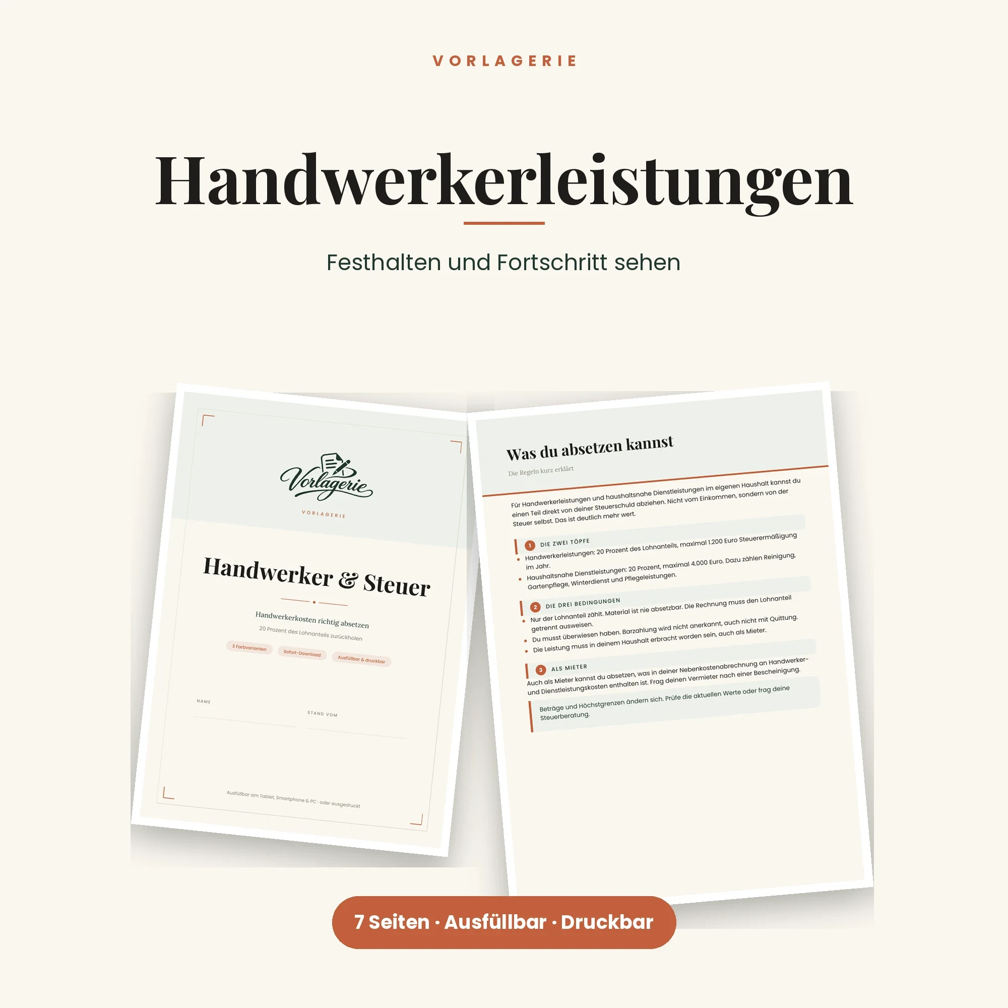 Steuer-Komplett-Bundle – enthalten: Handwerkerleistungen & Steuer