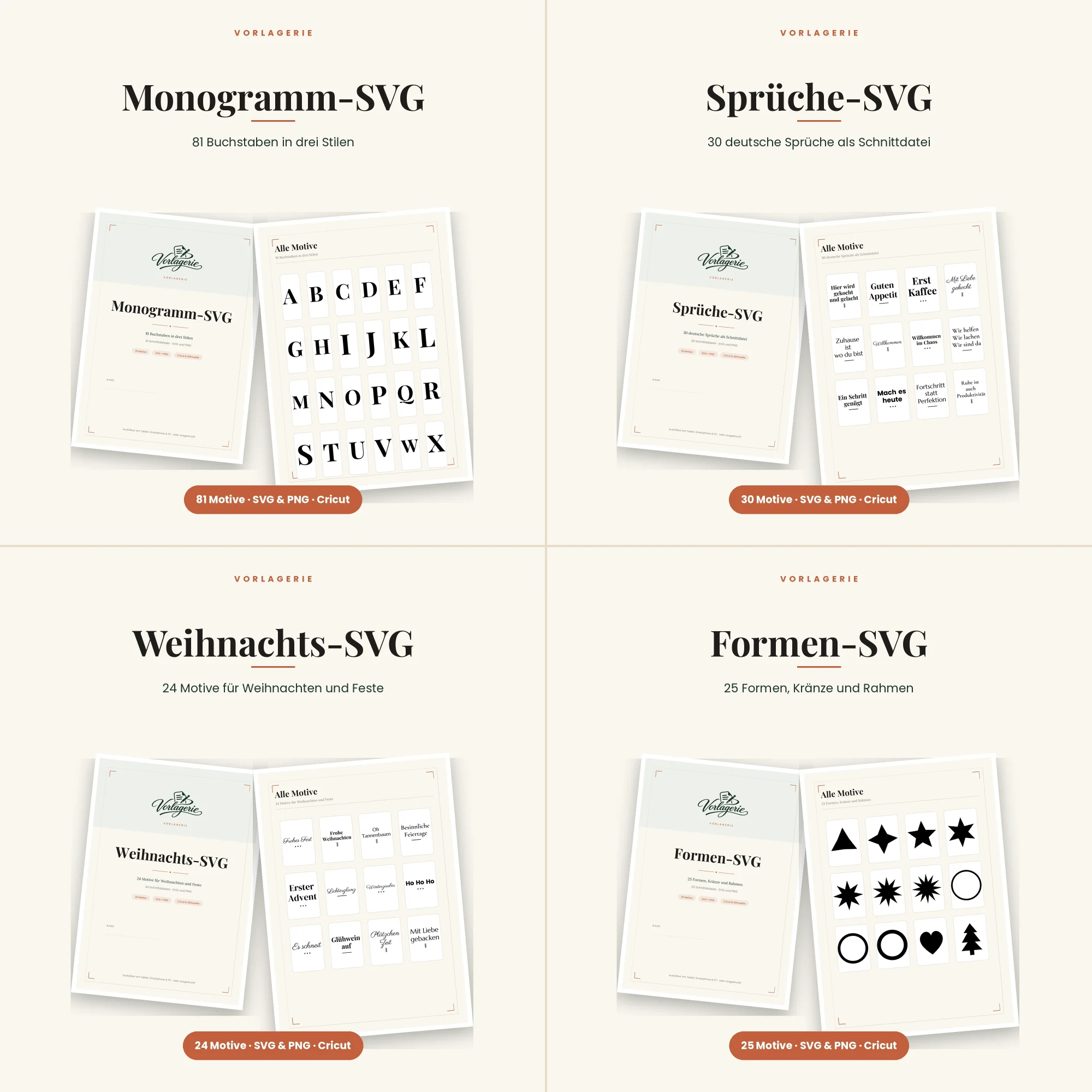 SVG-Komplett-Bundle – alle enthaltenen Vorlagen