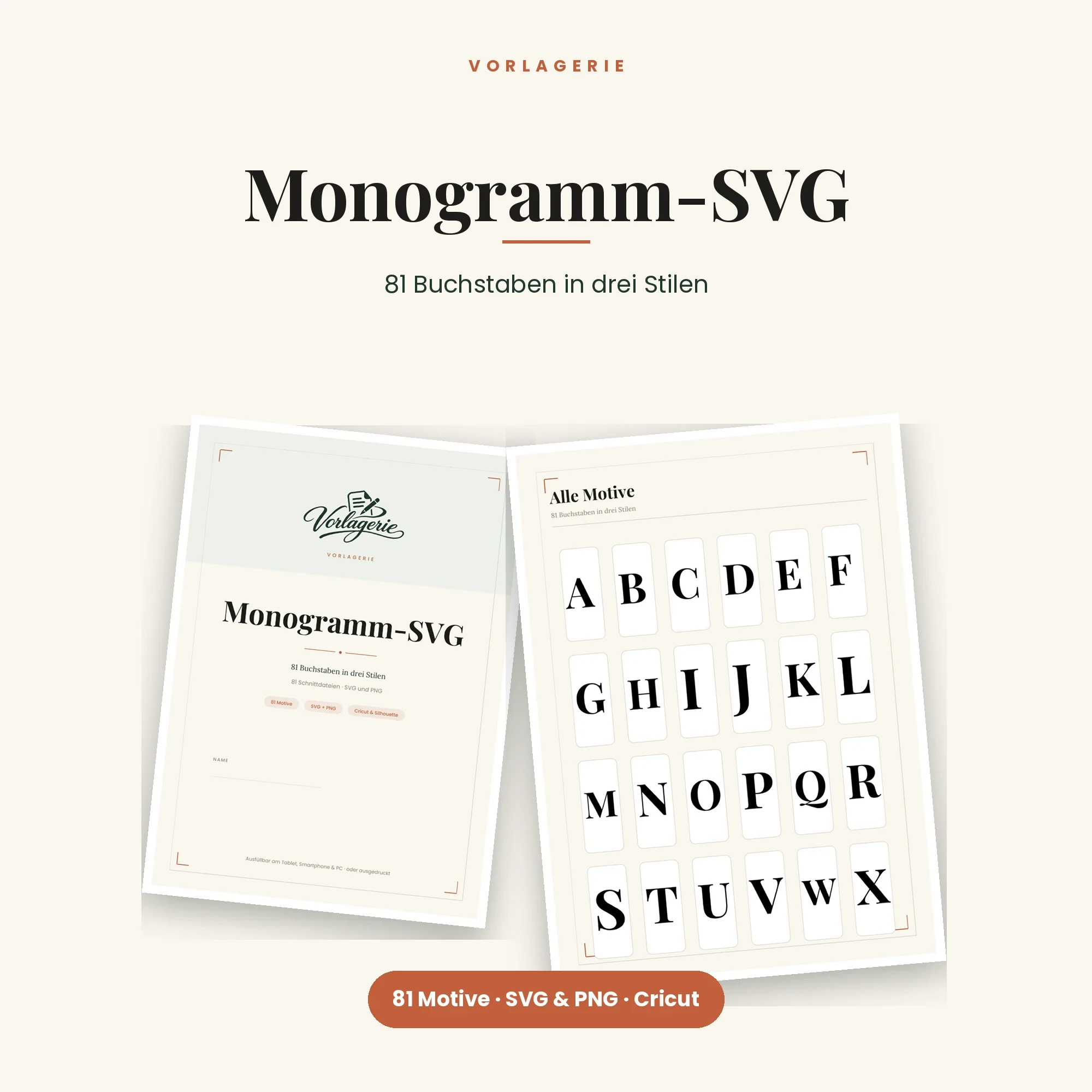 SVG-Komplett-Bundle – enthalten: Monogramm-SVG