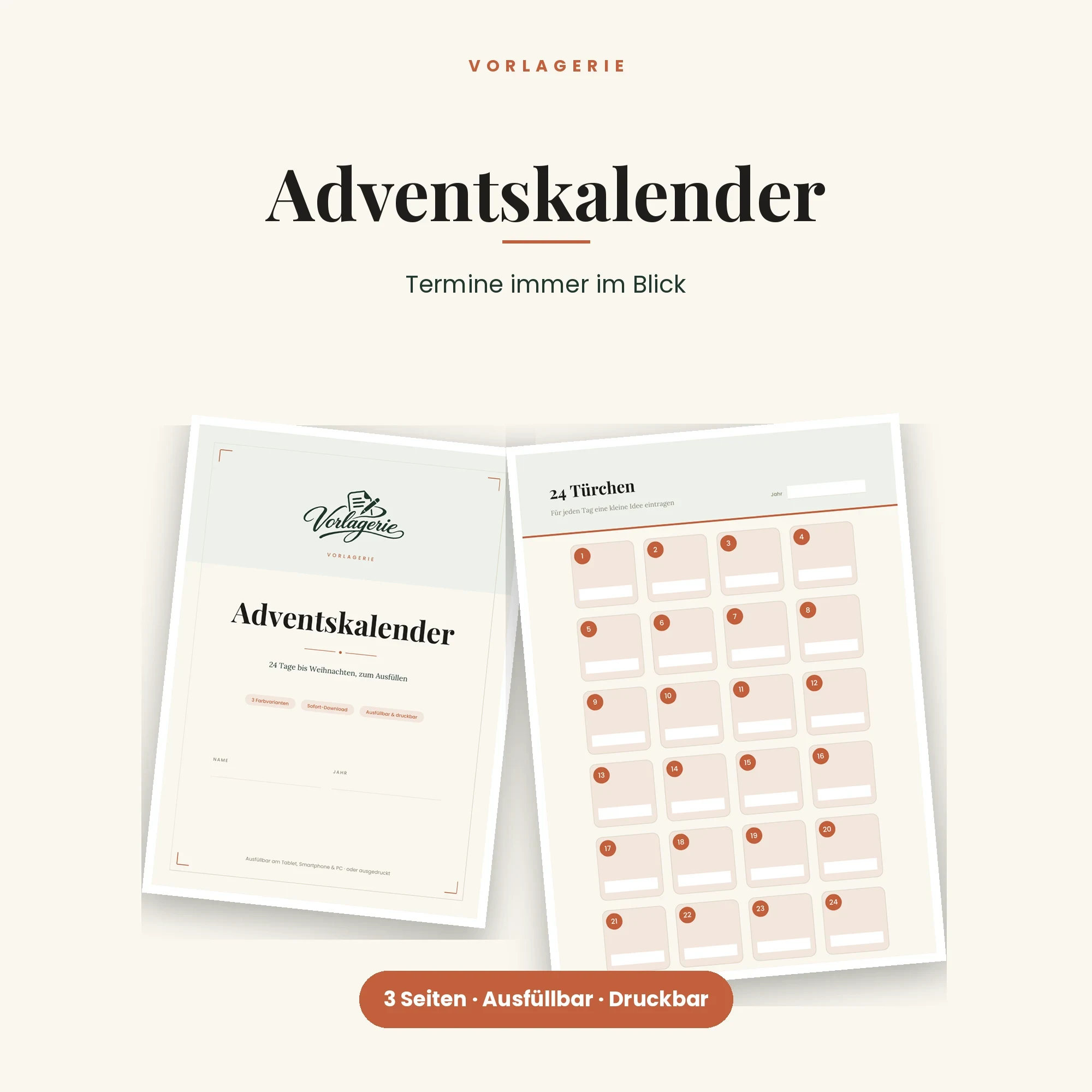 Winterzeit-Bundle – enthalten: Adventskalender zum Ausfüllen