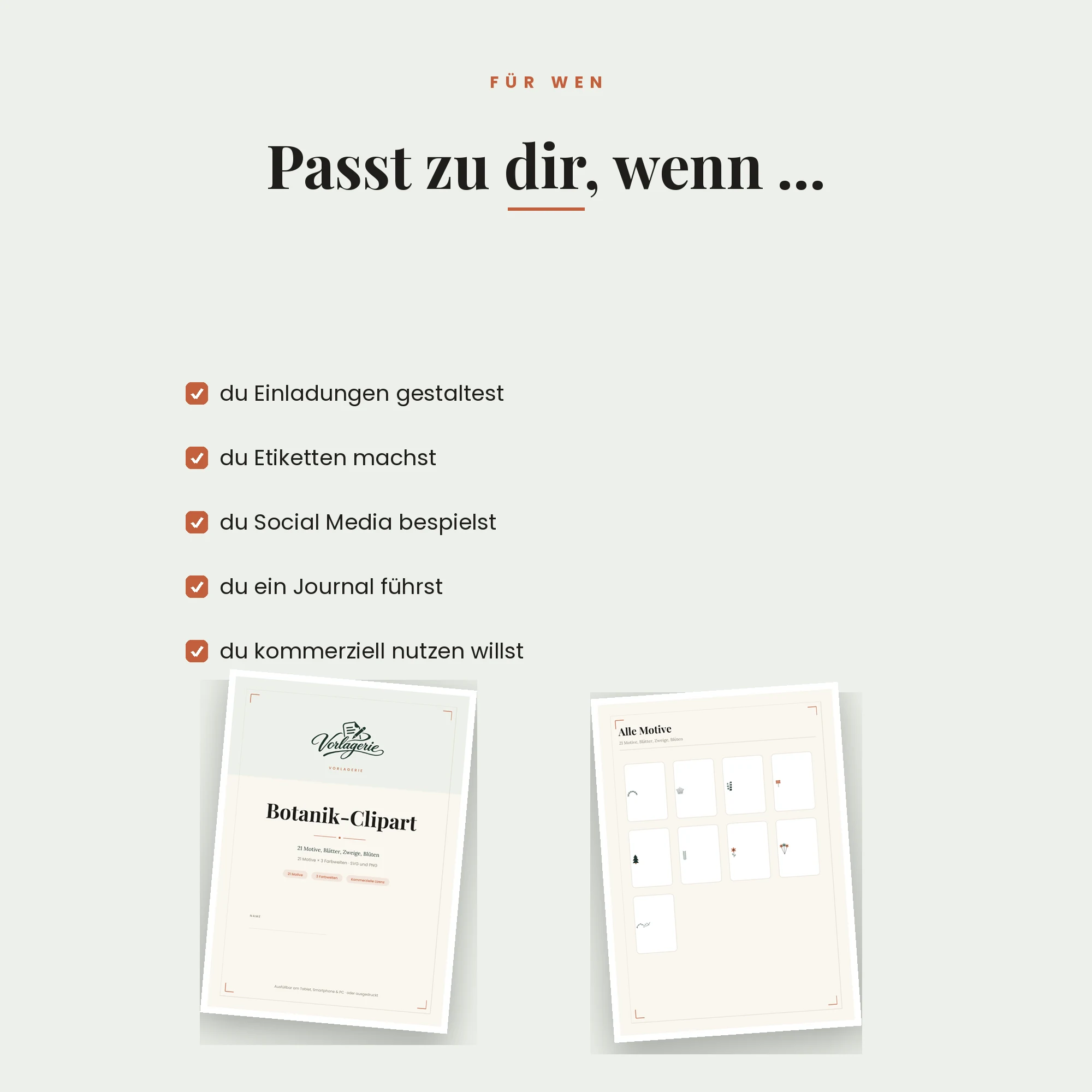 Botanik-Clipart – für wen es passt