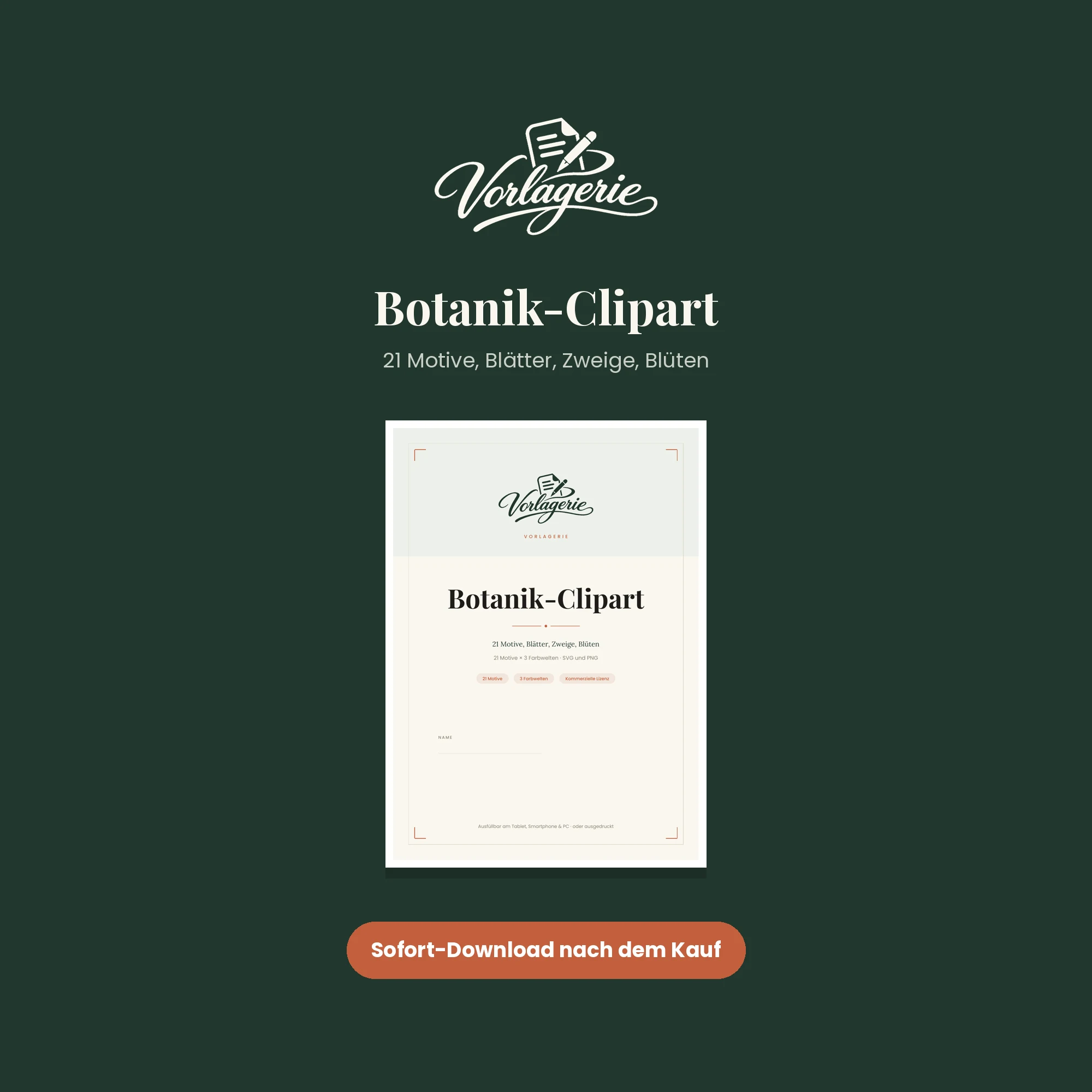 Botanik-Clipart – Vorlagerie