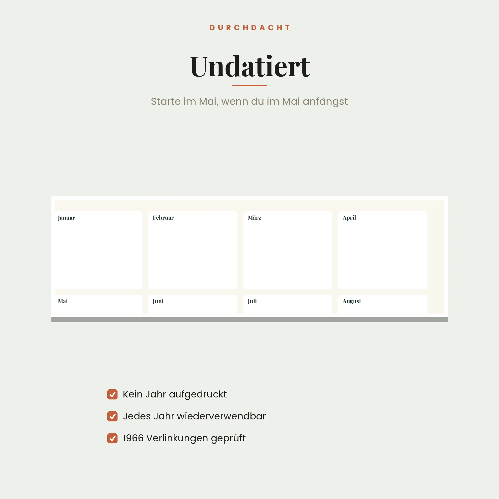 Digital-Planer undatiert – Detailansicht