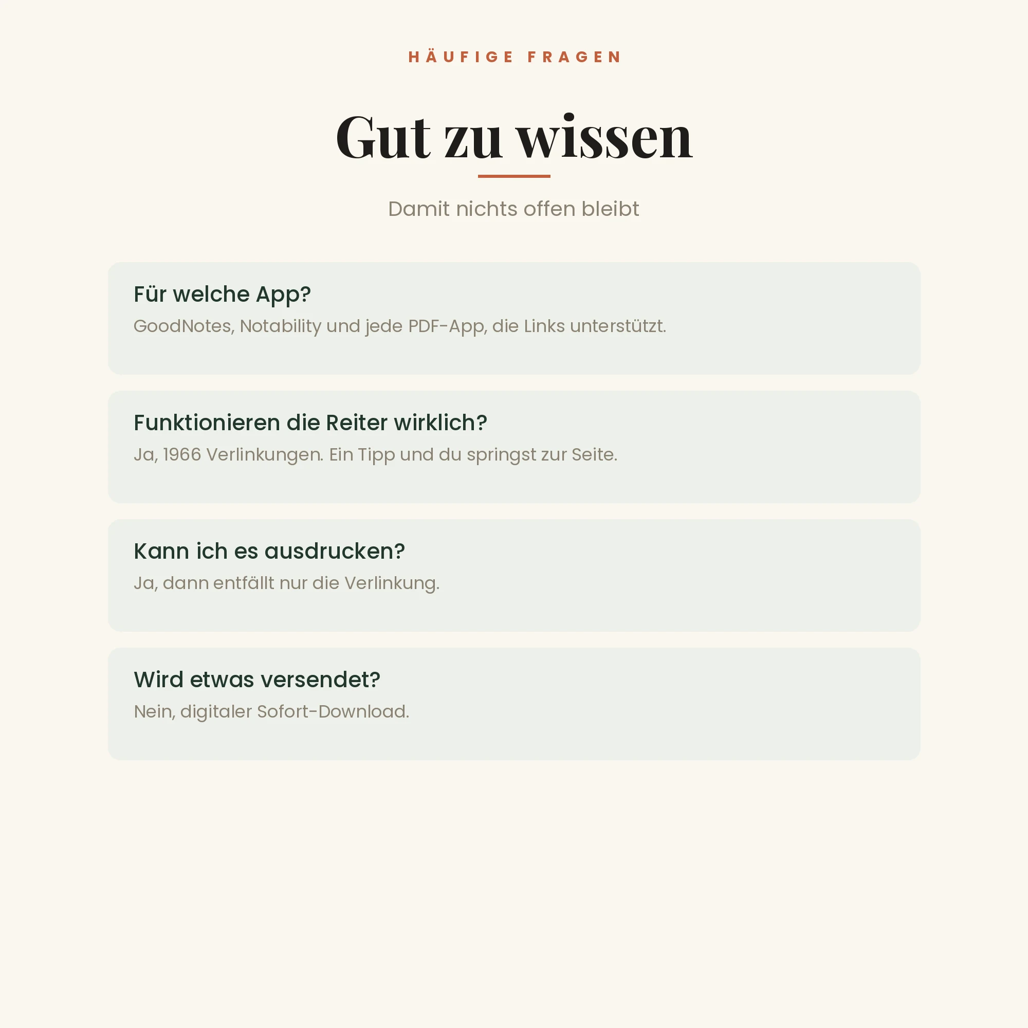 Digital-Planer undatiert – häufige Fragen