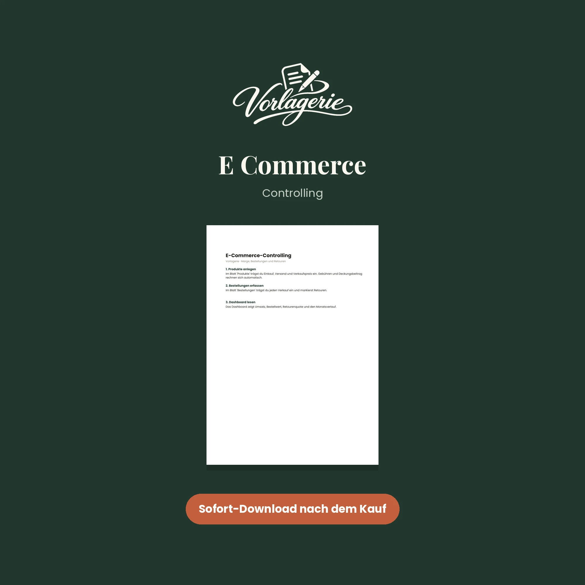 E-Commerce-Controlling – Vorlagerie