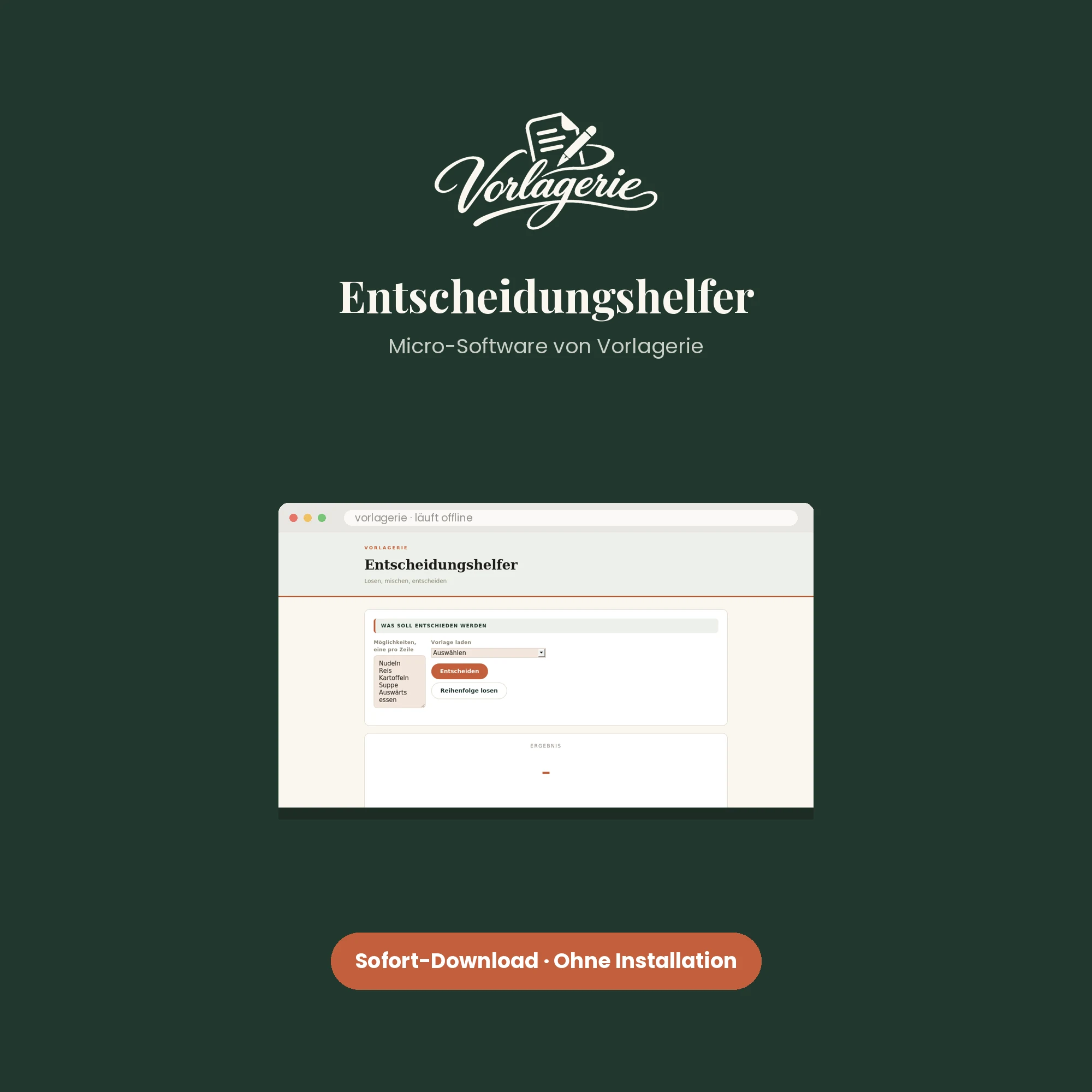 Entscheidungshelfer – Vorlagerie