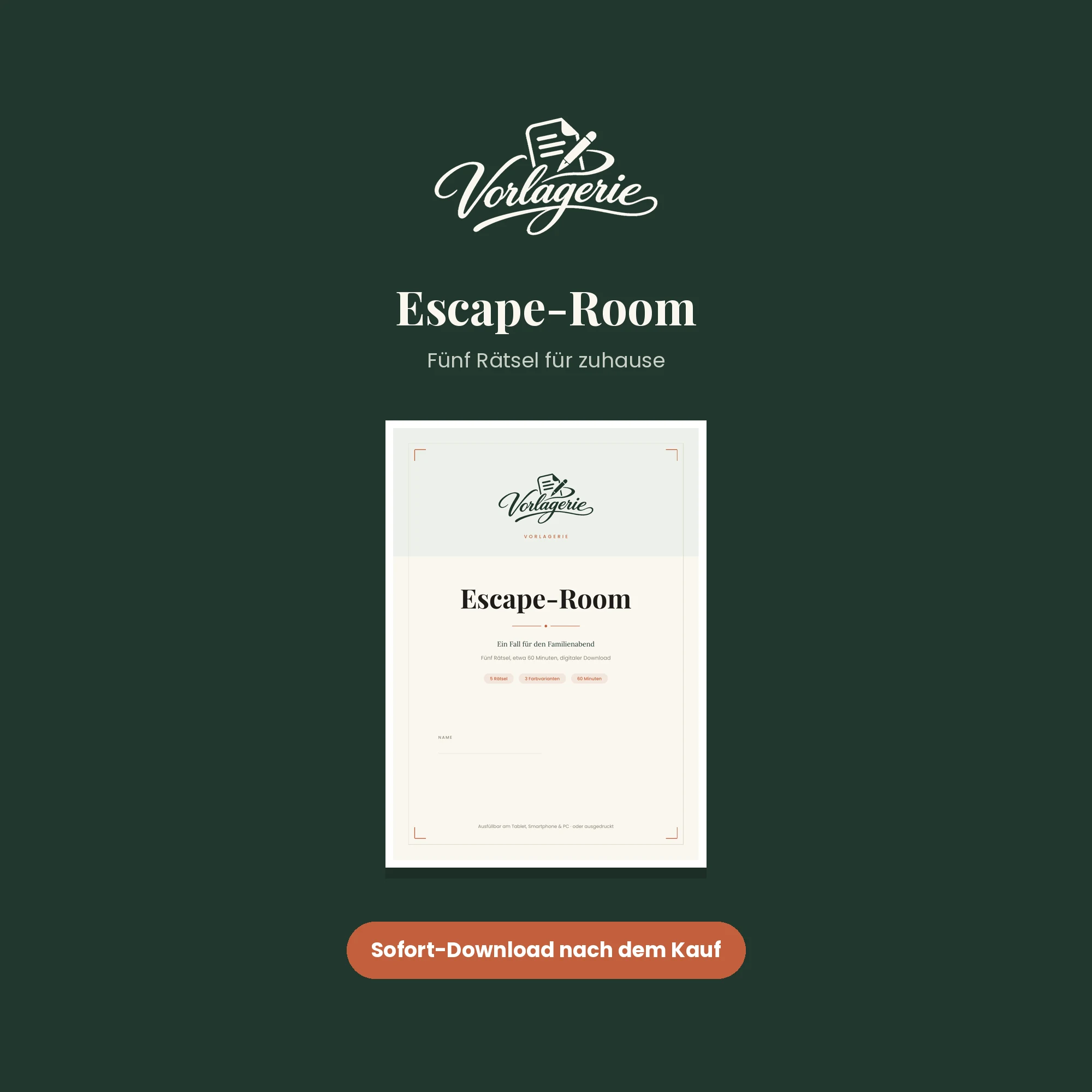 Escape-Room für zuhause – Vorlagerie