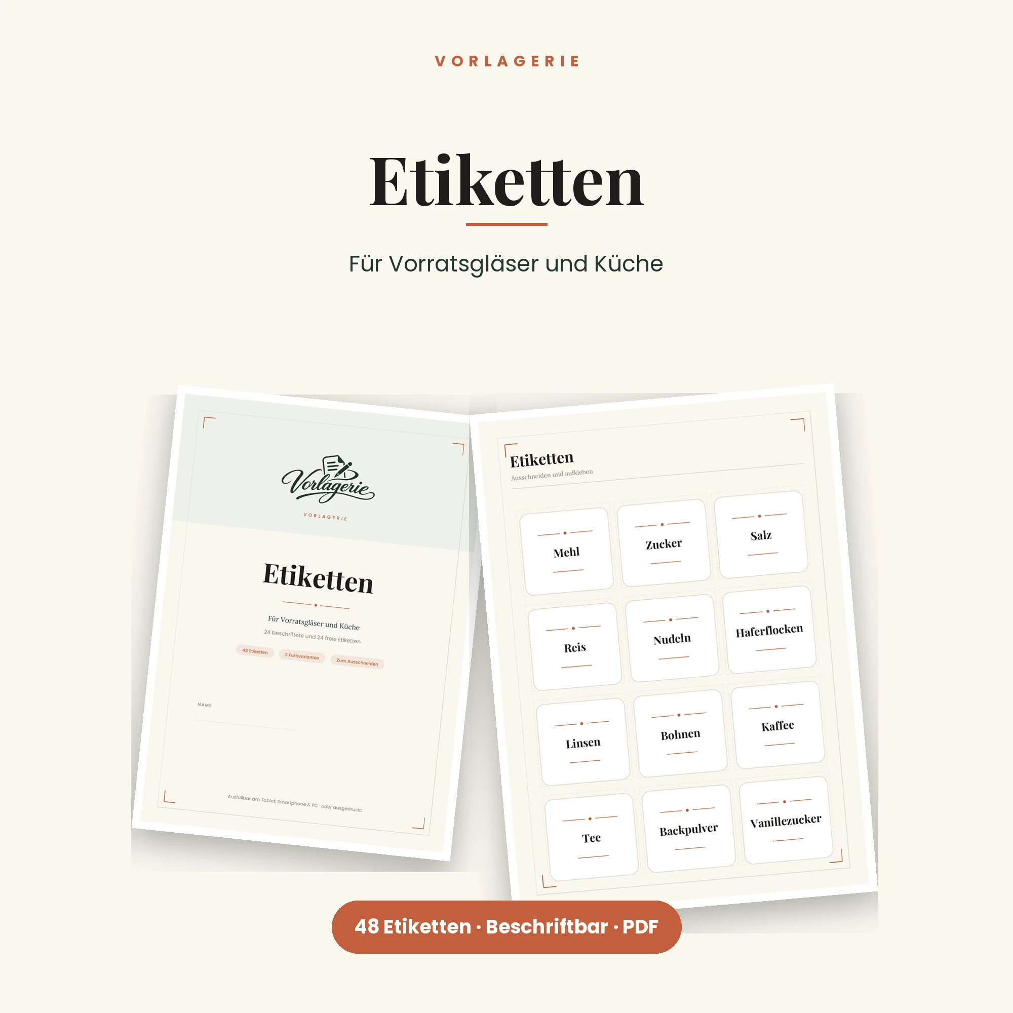 Etiketten für Vorratsgläser – Titelbild