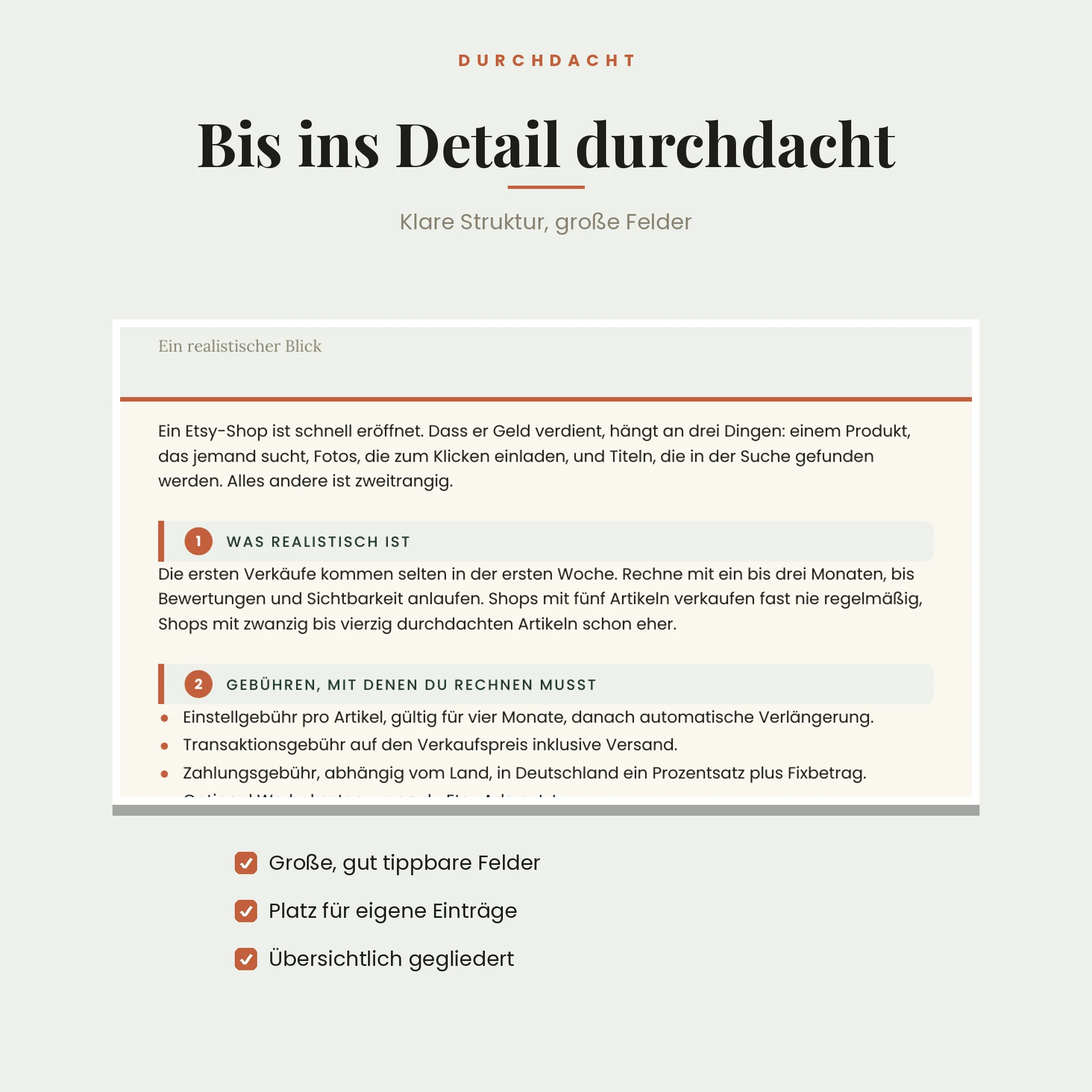Etsy-Shop-Start-Guide – Detailansicht