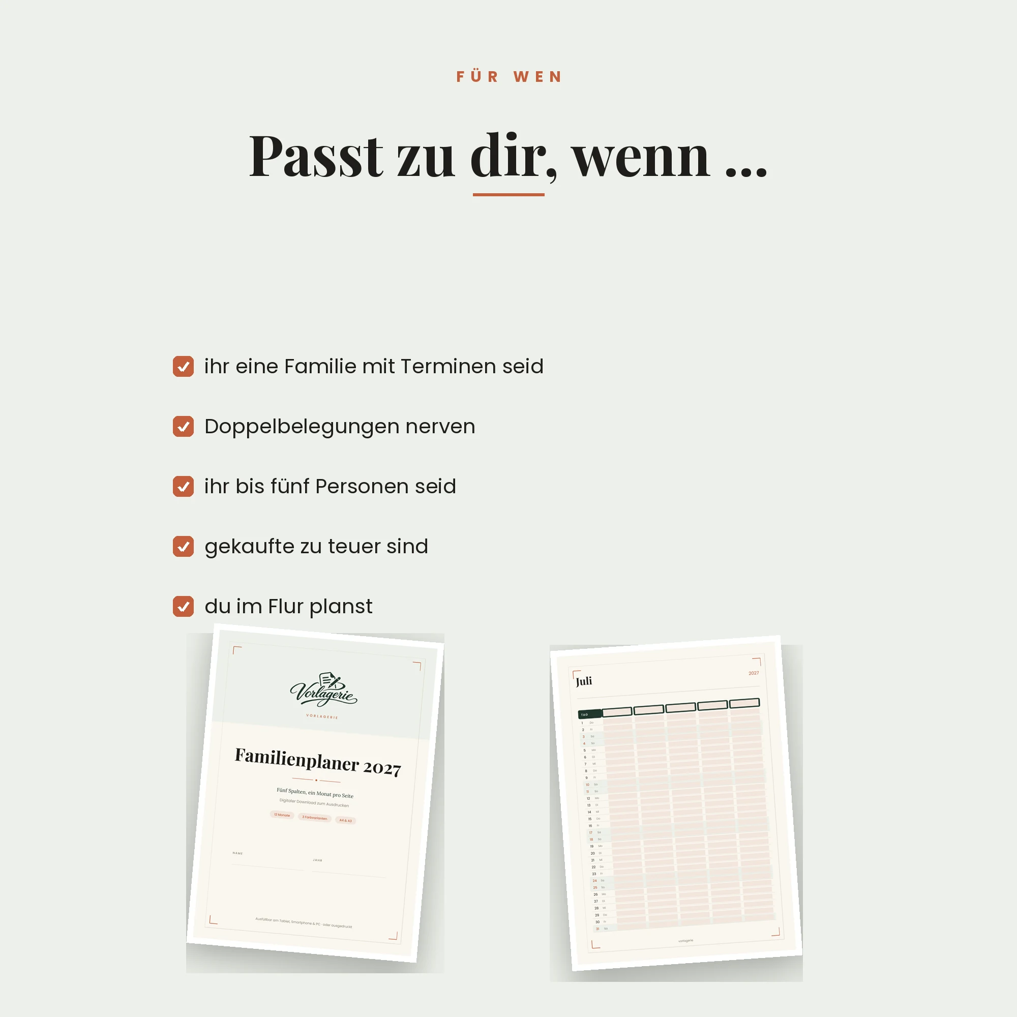 Familienplaner 2027 – für wen es passt