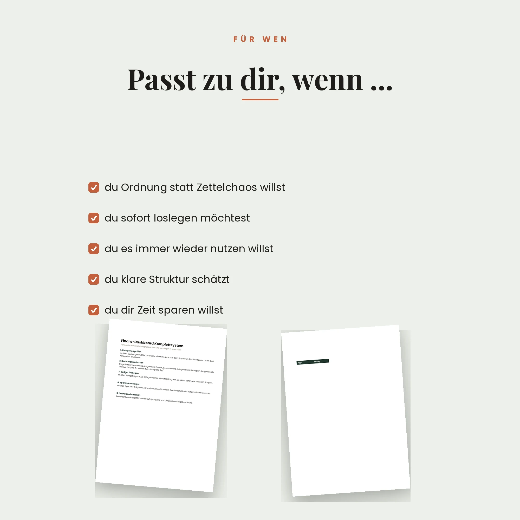 Finanz-Dashboard Komplettsystem – für wen die Vorlage passt