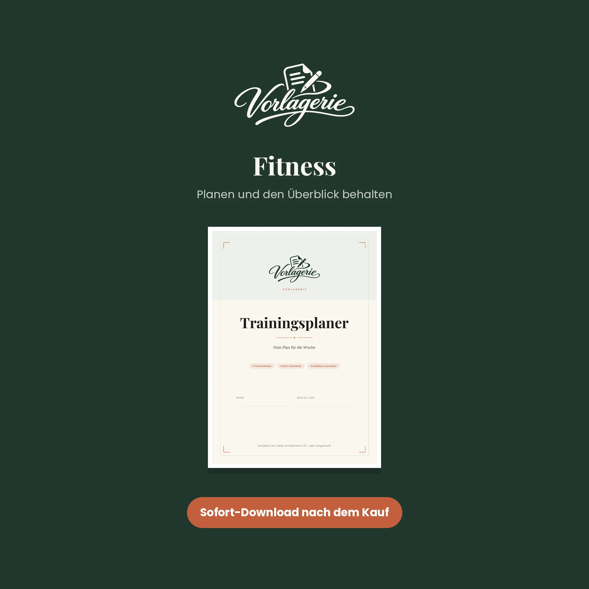Fitnessplaner – Vorlagerie