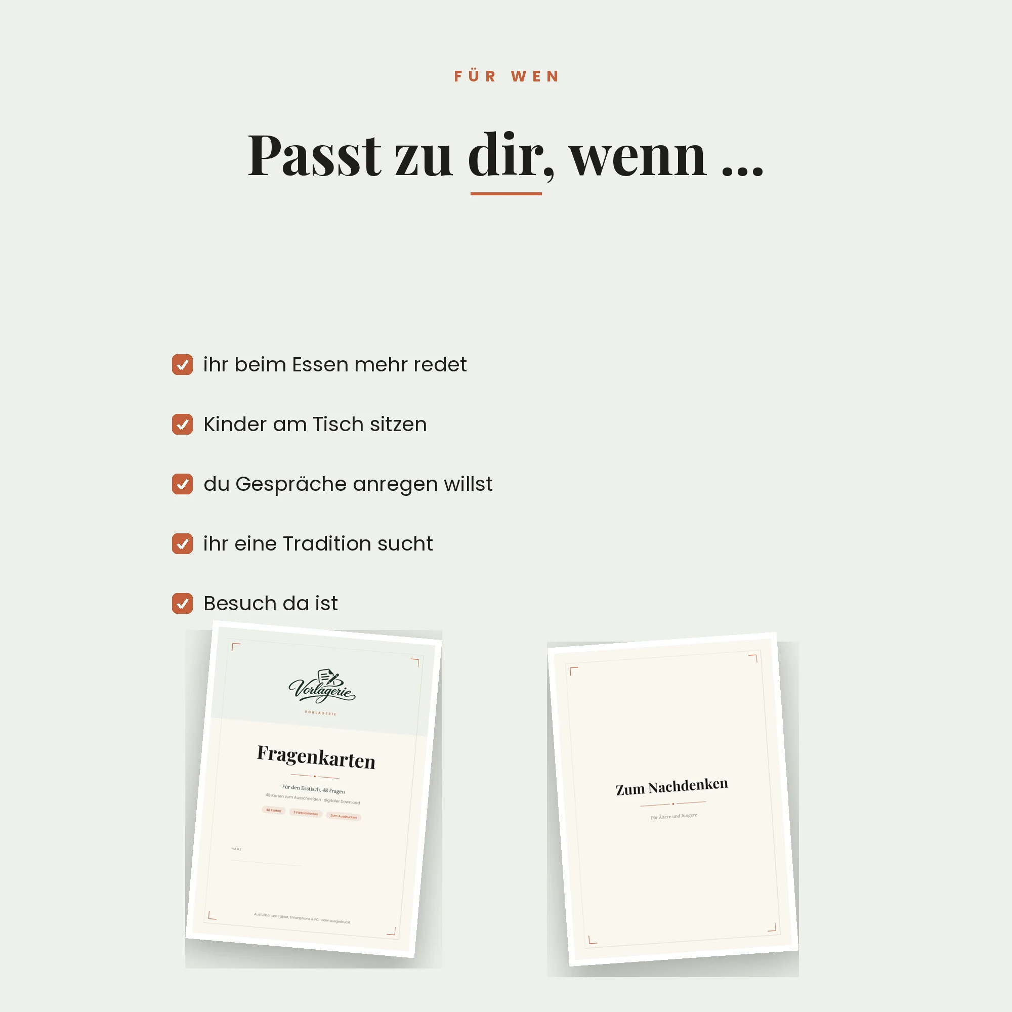 Fragenkarten für den Esstisch – für wen es passt