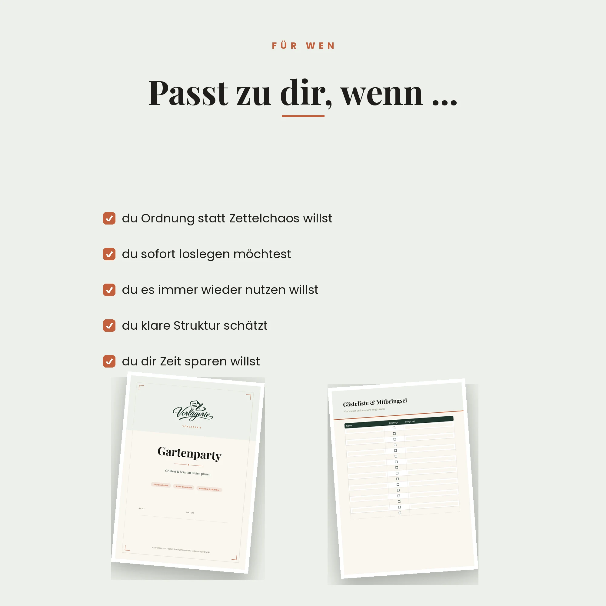 Gartenparty-Planer – für wen die Vorlage passt