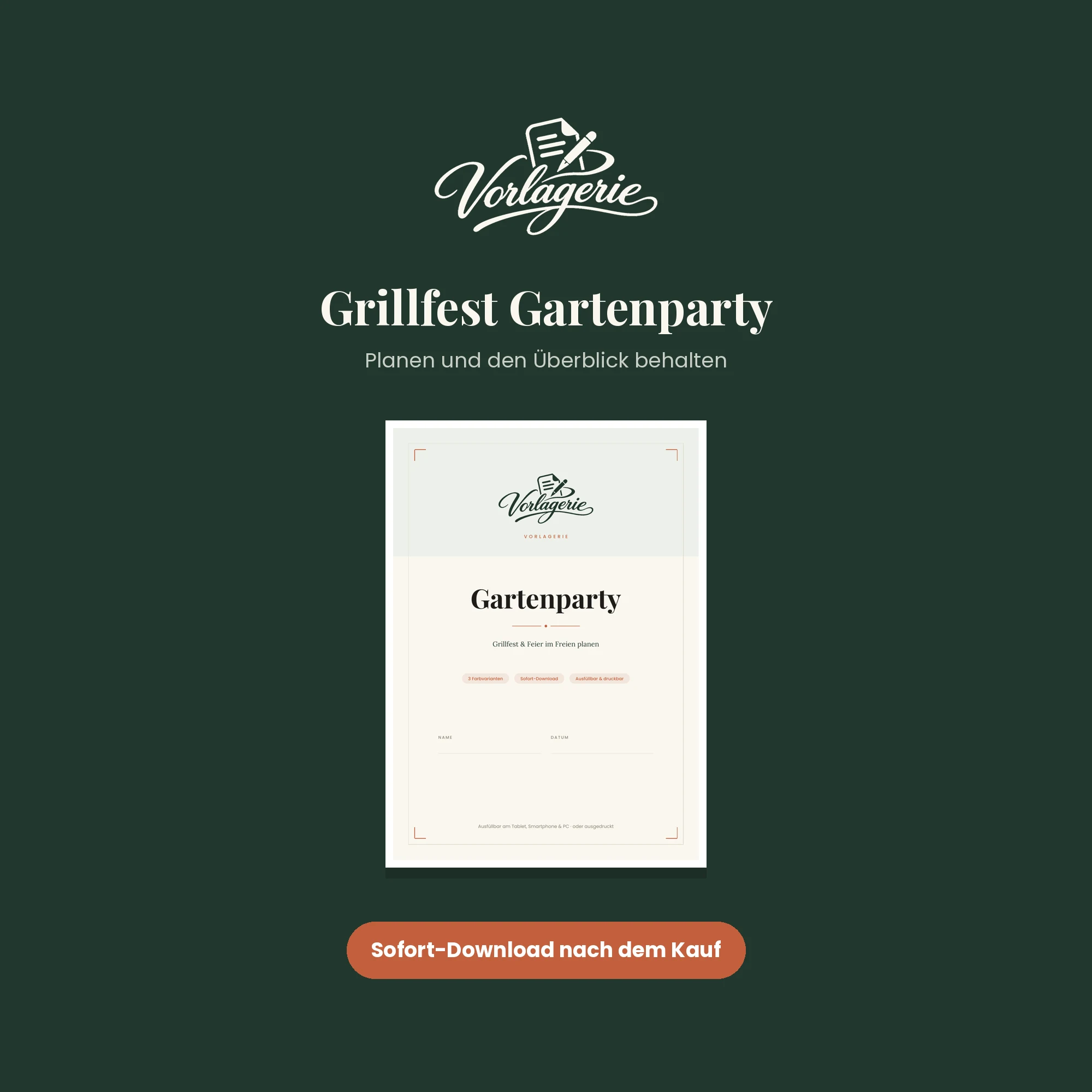 Gartenparty-Planer – Vorlagerie