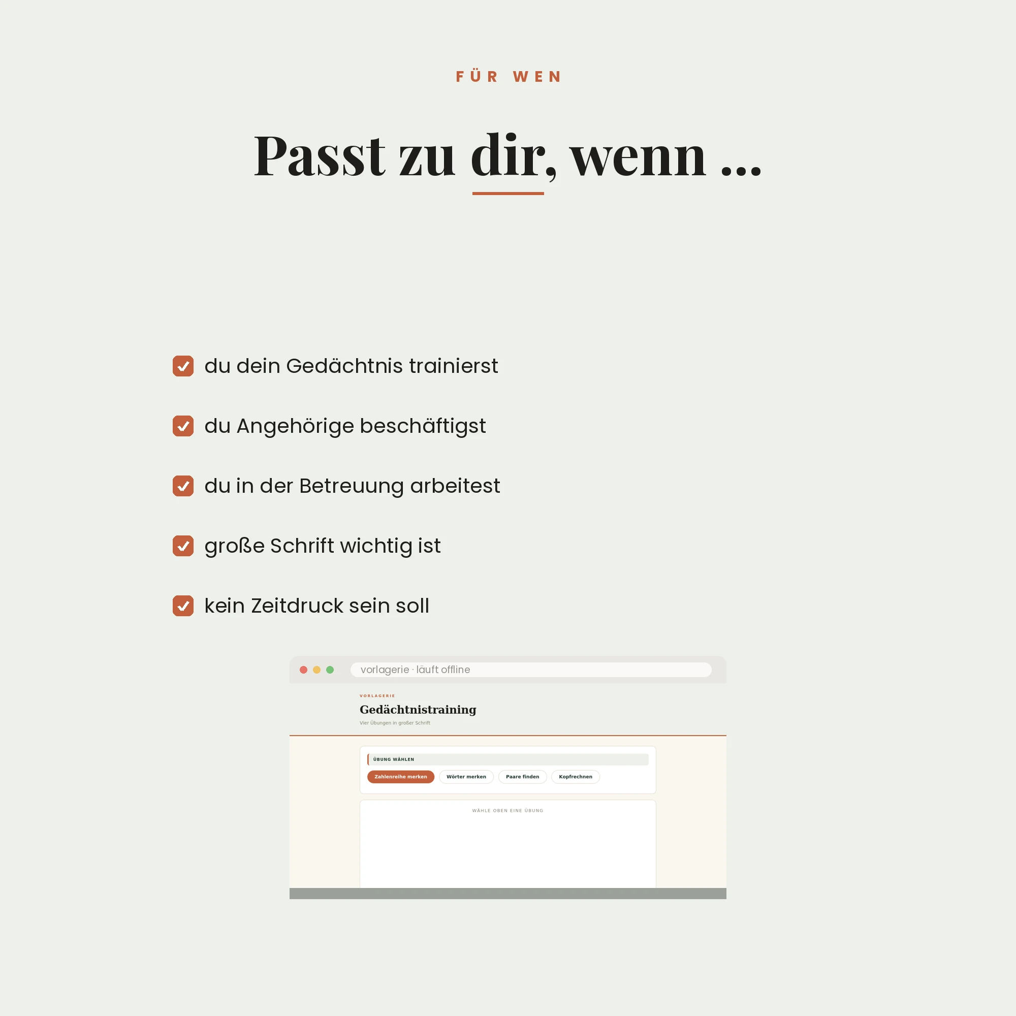 Gedächtnistraining – für wen es passt