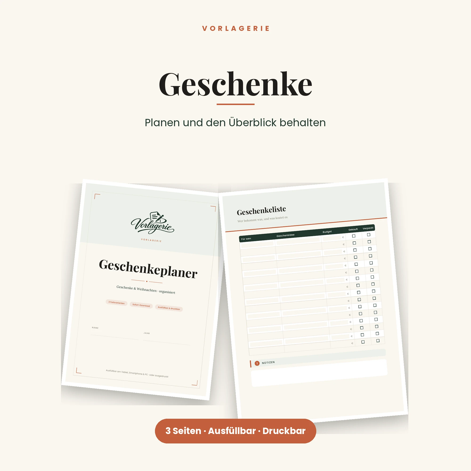 Geschenkeplaner – Titelbild