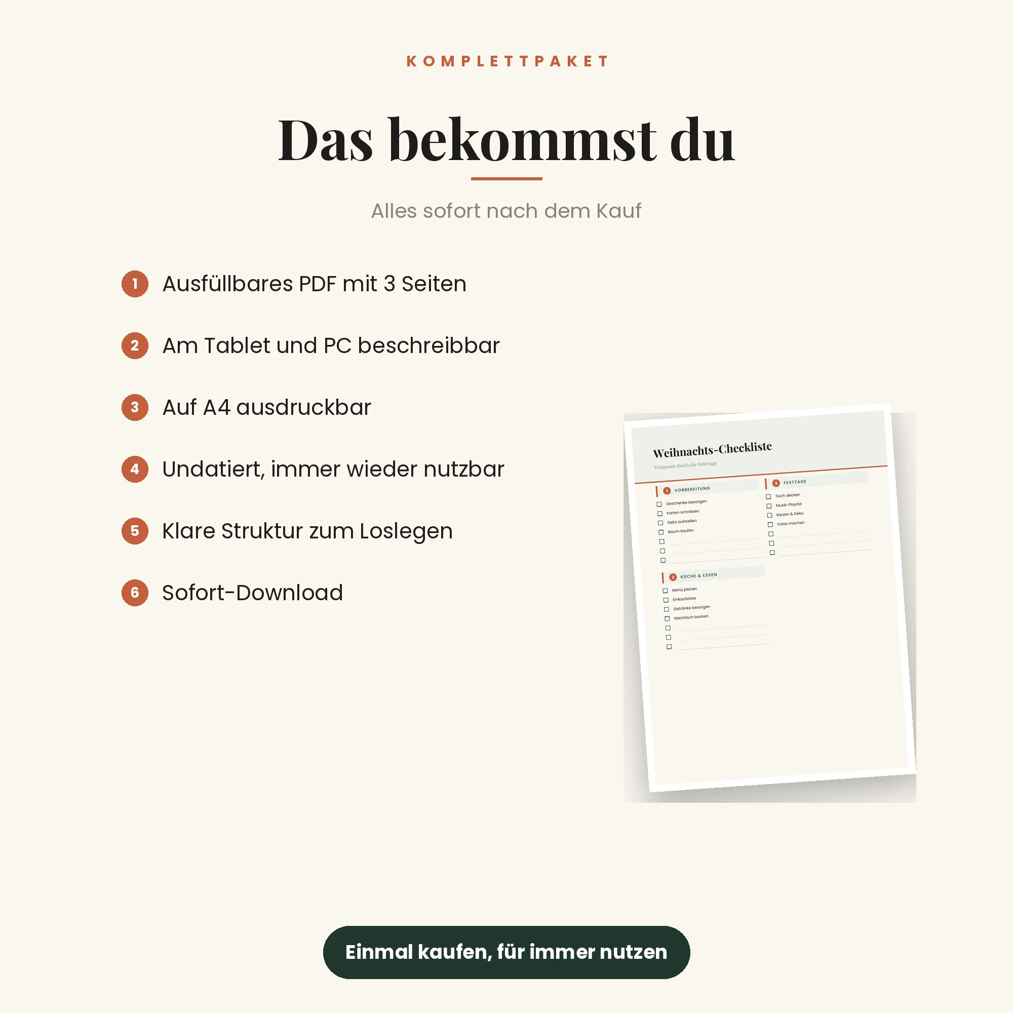 Geschenkeplaner – das ist enthalten