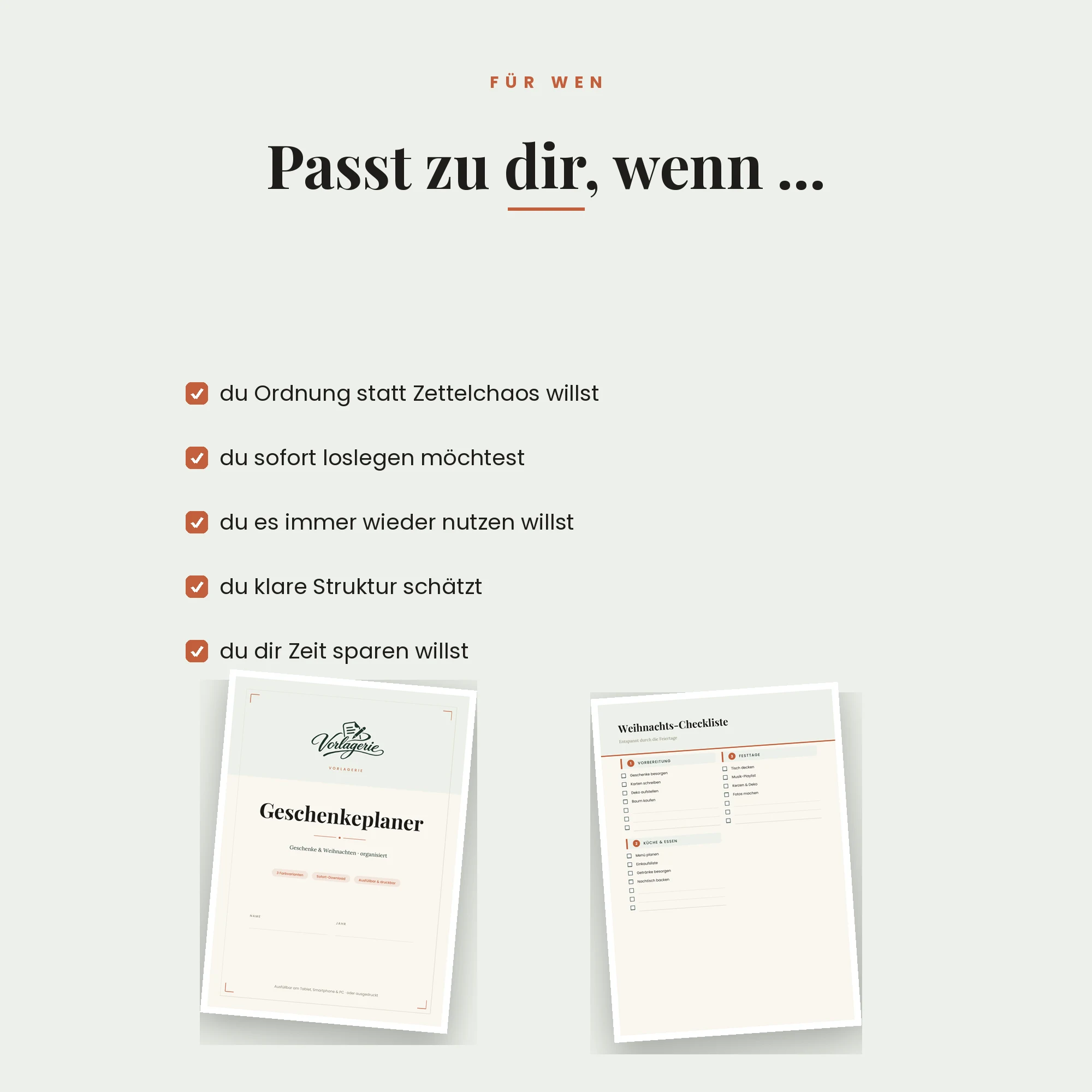 Geschenkeplaner – für wen die Vorlage passt