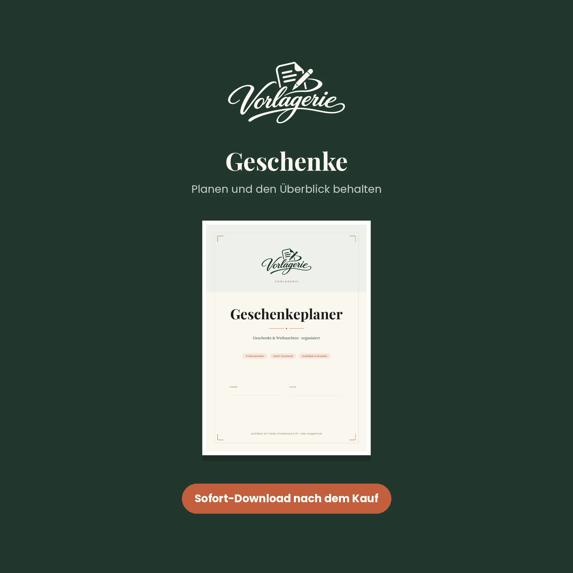 Geschenkeplaner – Vorlagerie