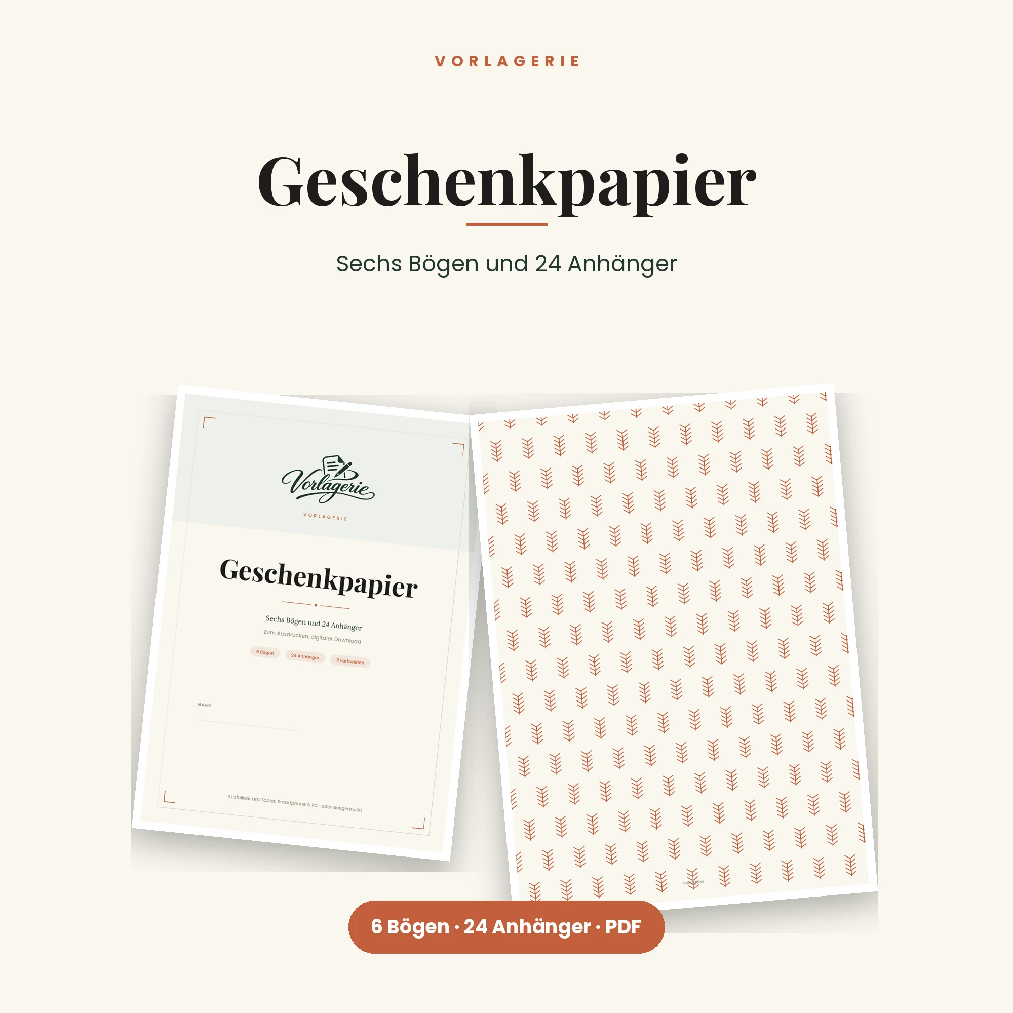 Geschenkpapier & Anhänger – Titelbild