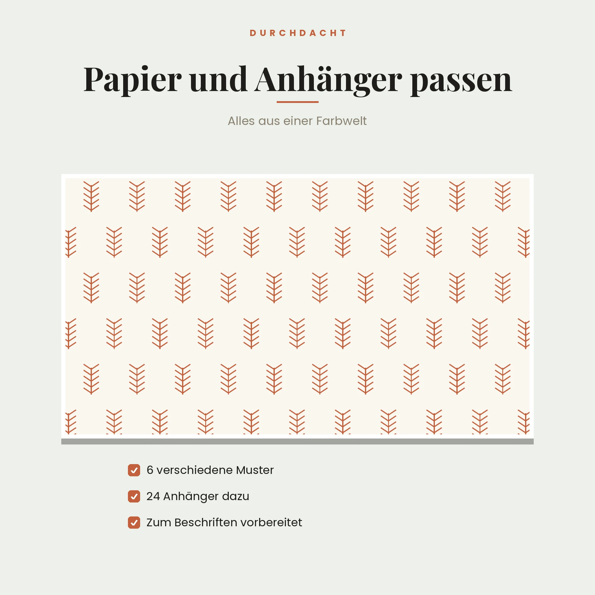 Geschenkpapier & Anhänger – Detailansicht