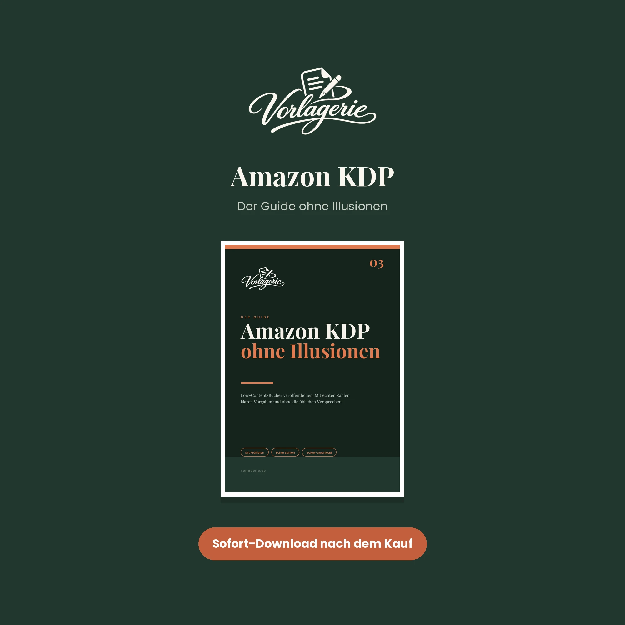 Amazon KDP ohne Illusionen – Vorlagerie