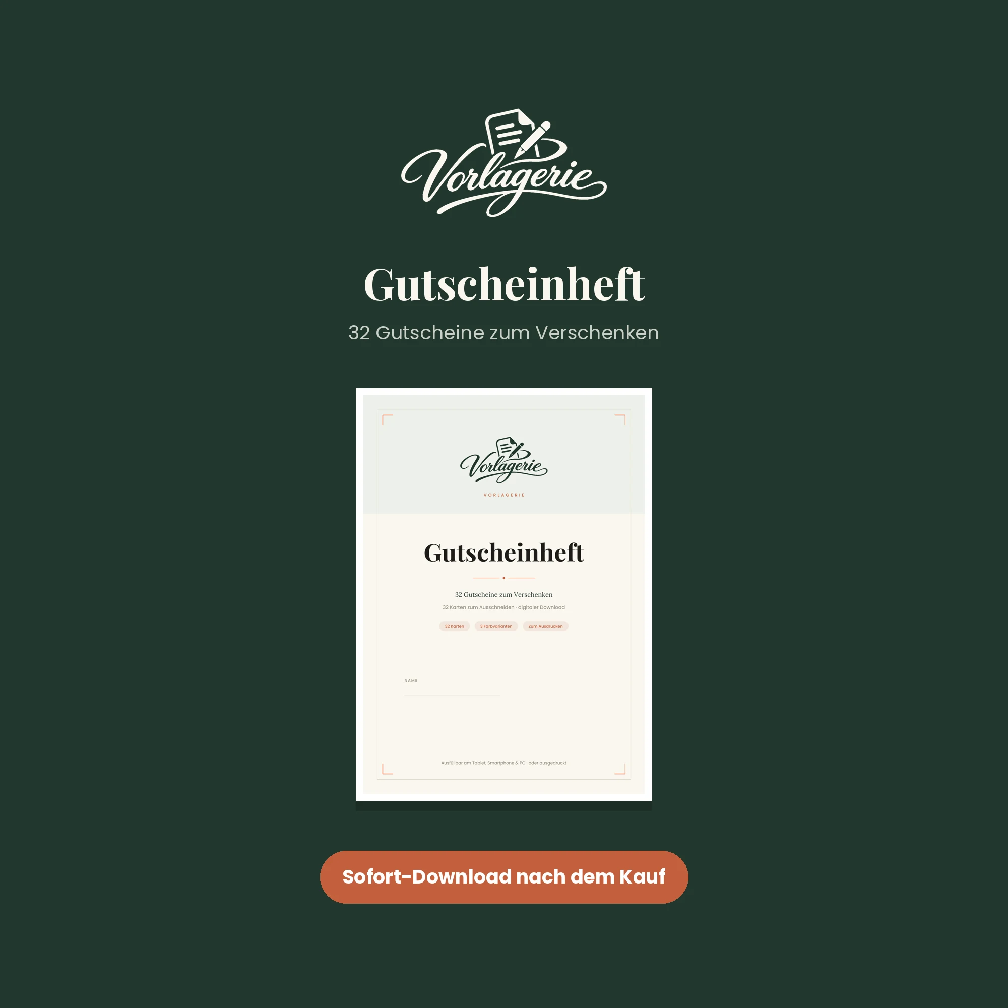 Gutscheinheft – Vorlagerie