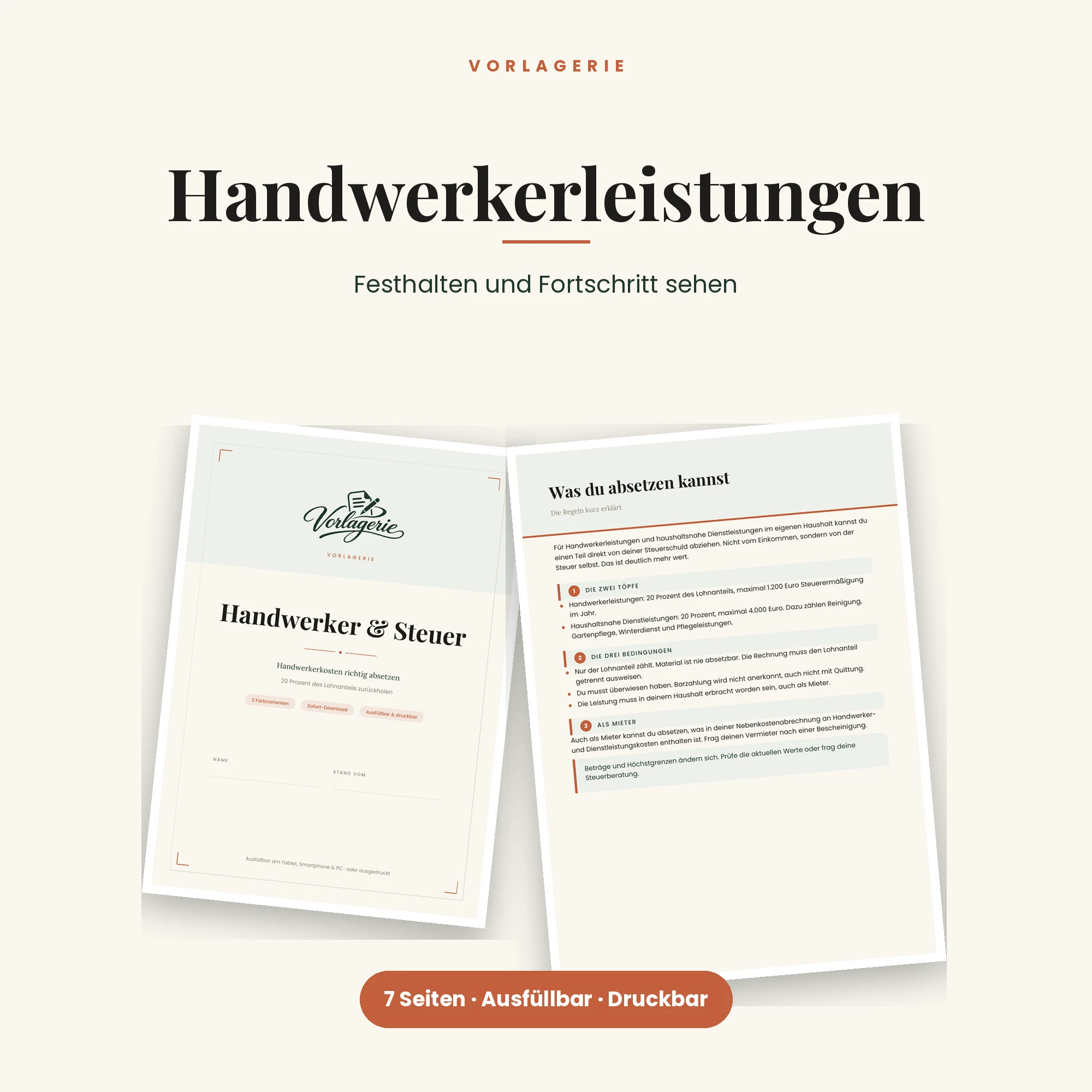 Handwerkerleistungen & Steuer – Titelbild