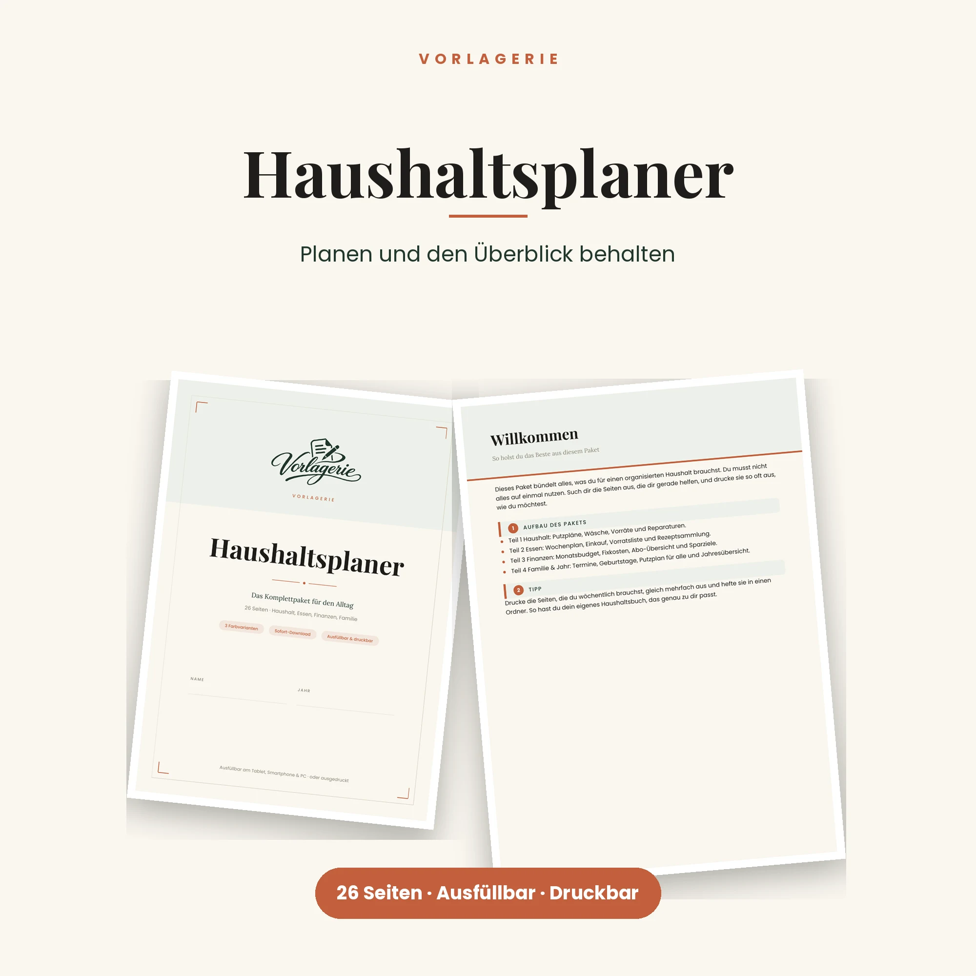 Haushaltsplaner Komplett – Titelbild