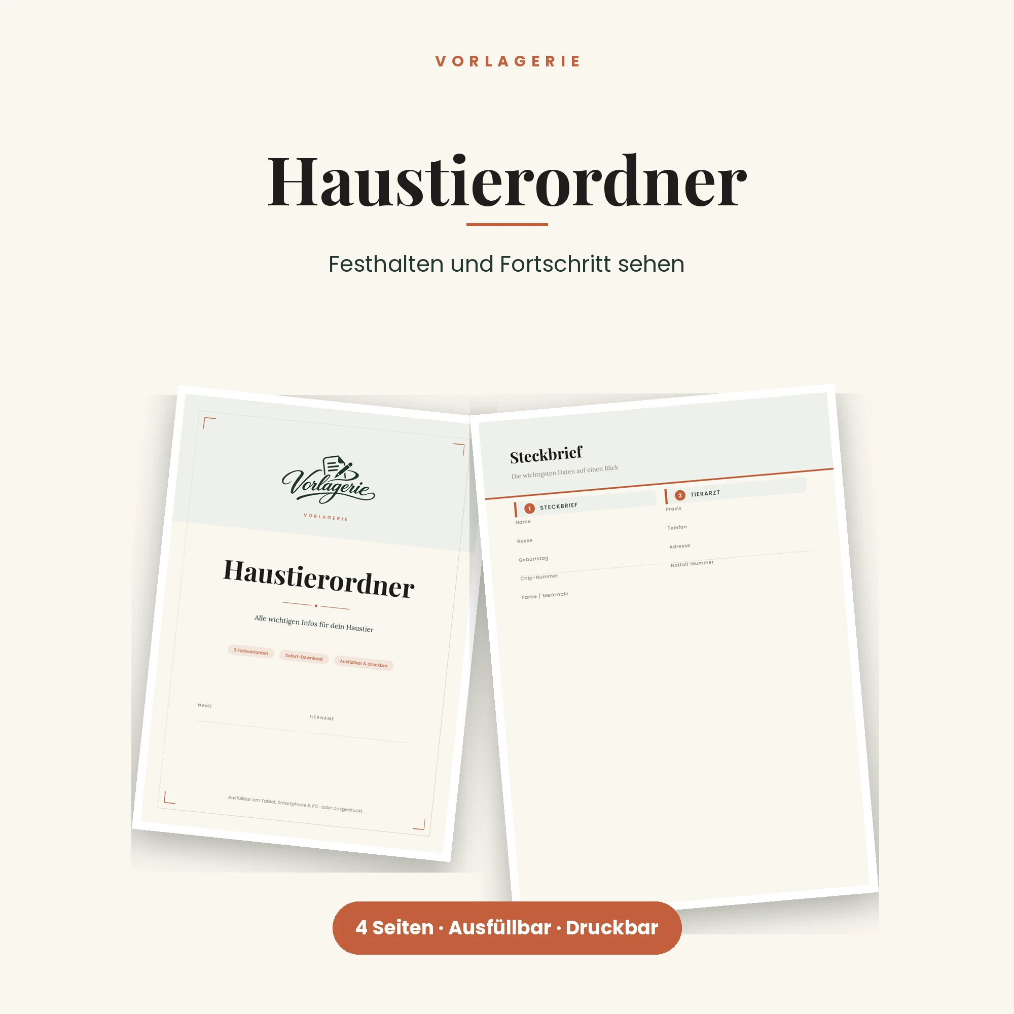 Haustierordner – Titelbild