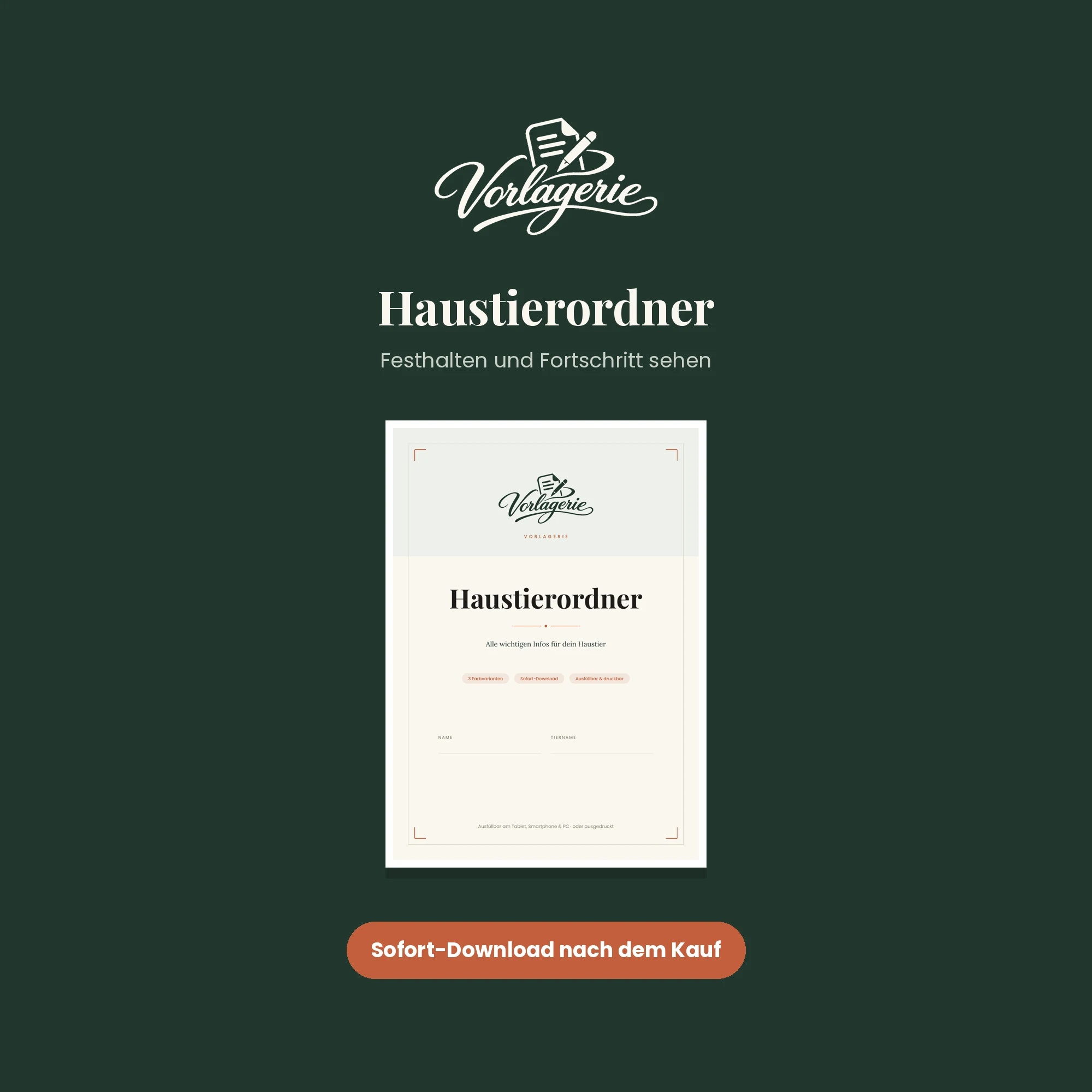 Haustierordner – Vorlagerie