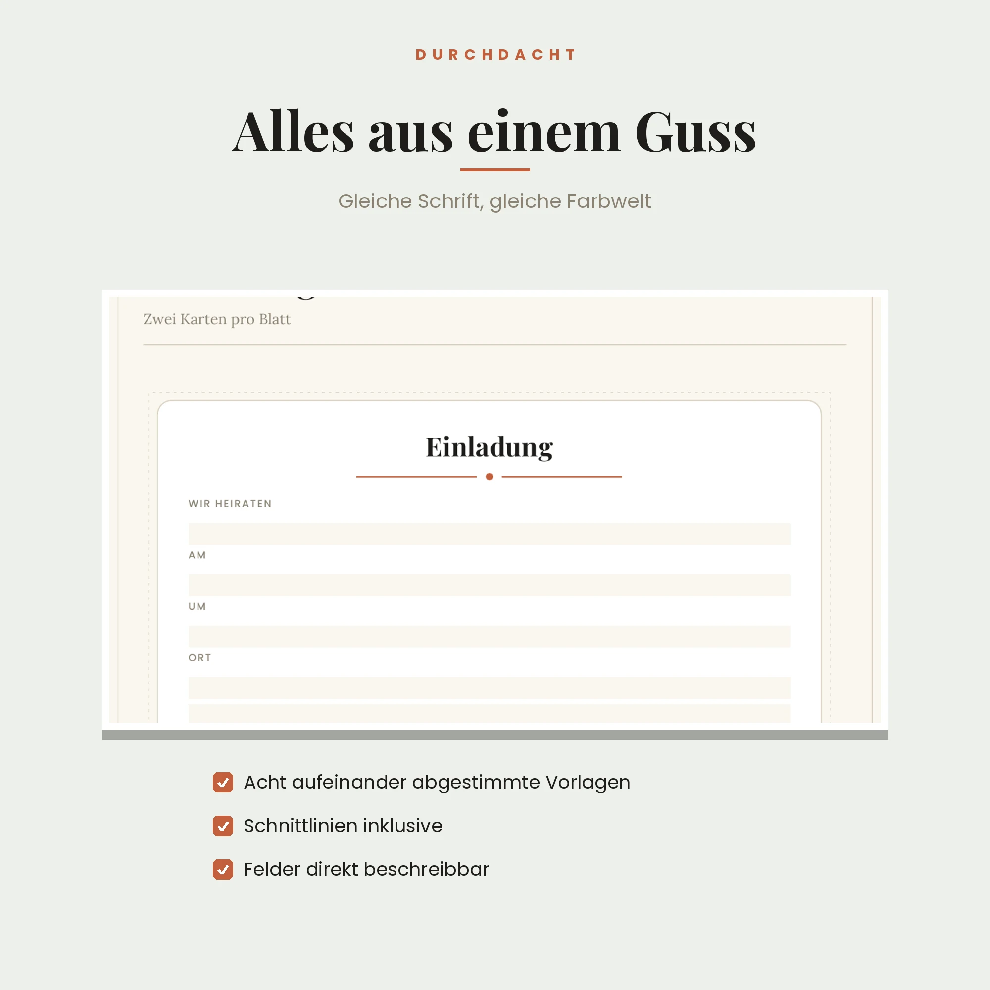 Hochzeits-Komplettset – Detailansicht