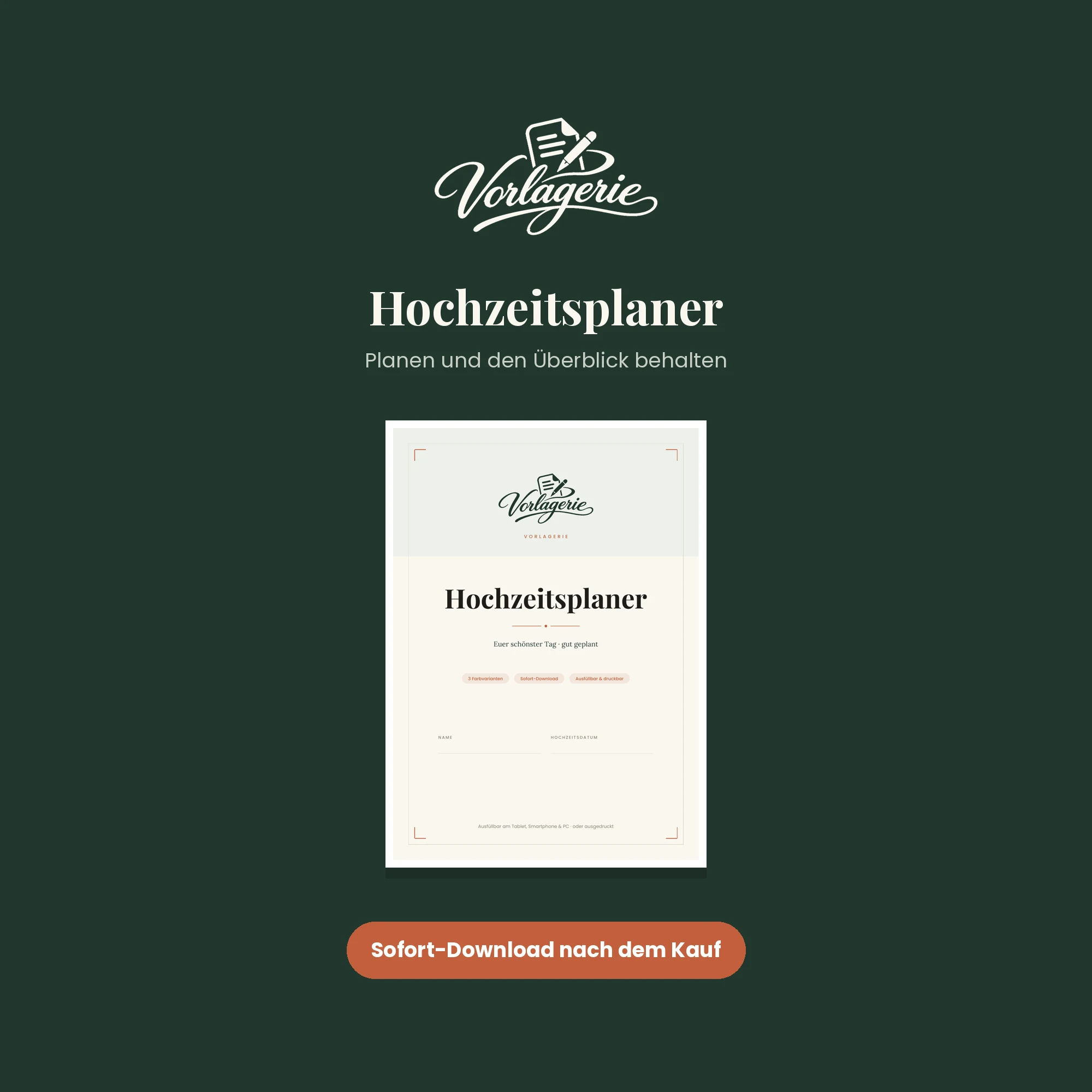 Hochzeitsplaner – Vorlagerie