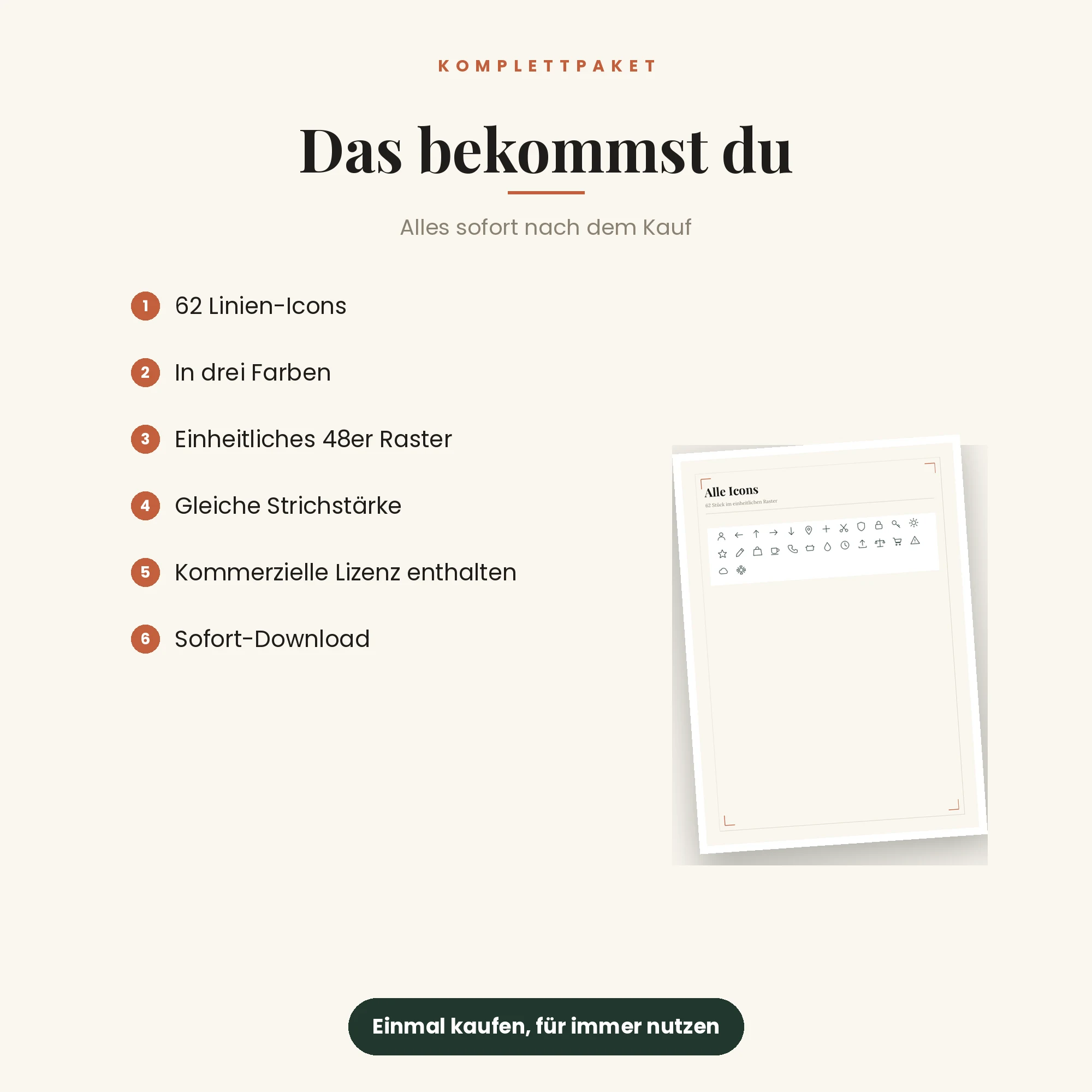 Icon-Set – das ist enthalten