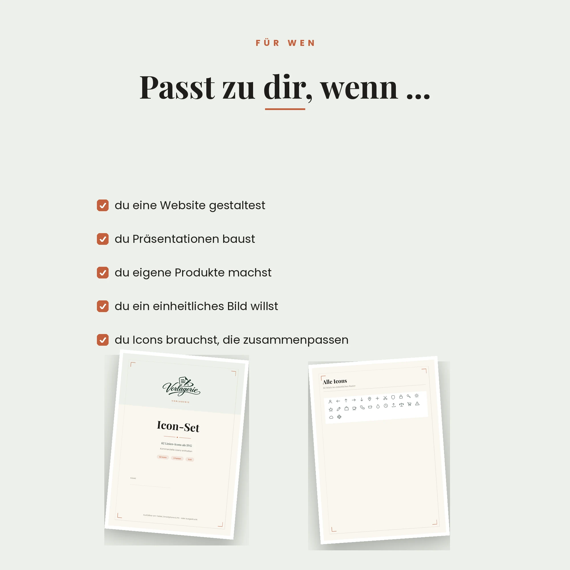 Icon-Set – für wen es passt