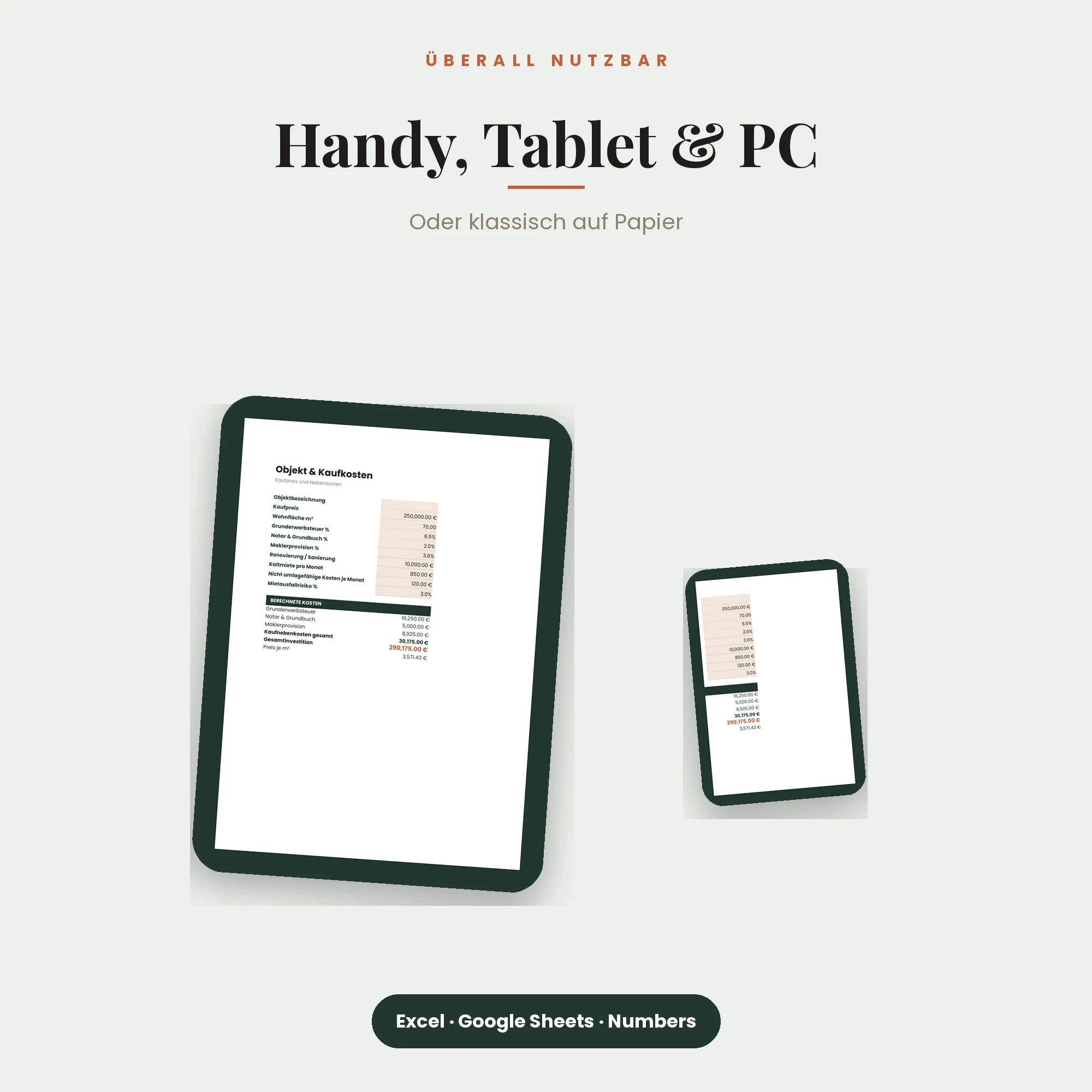 Immobilien-Kaufrechner & Rendite – auf Smartphone, Tablet und PC