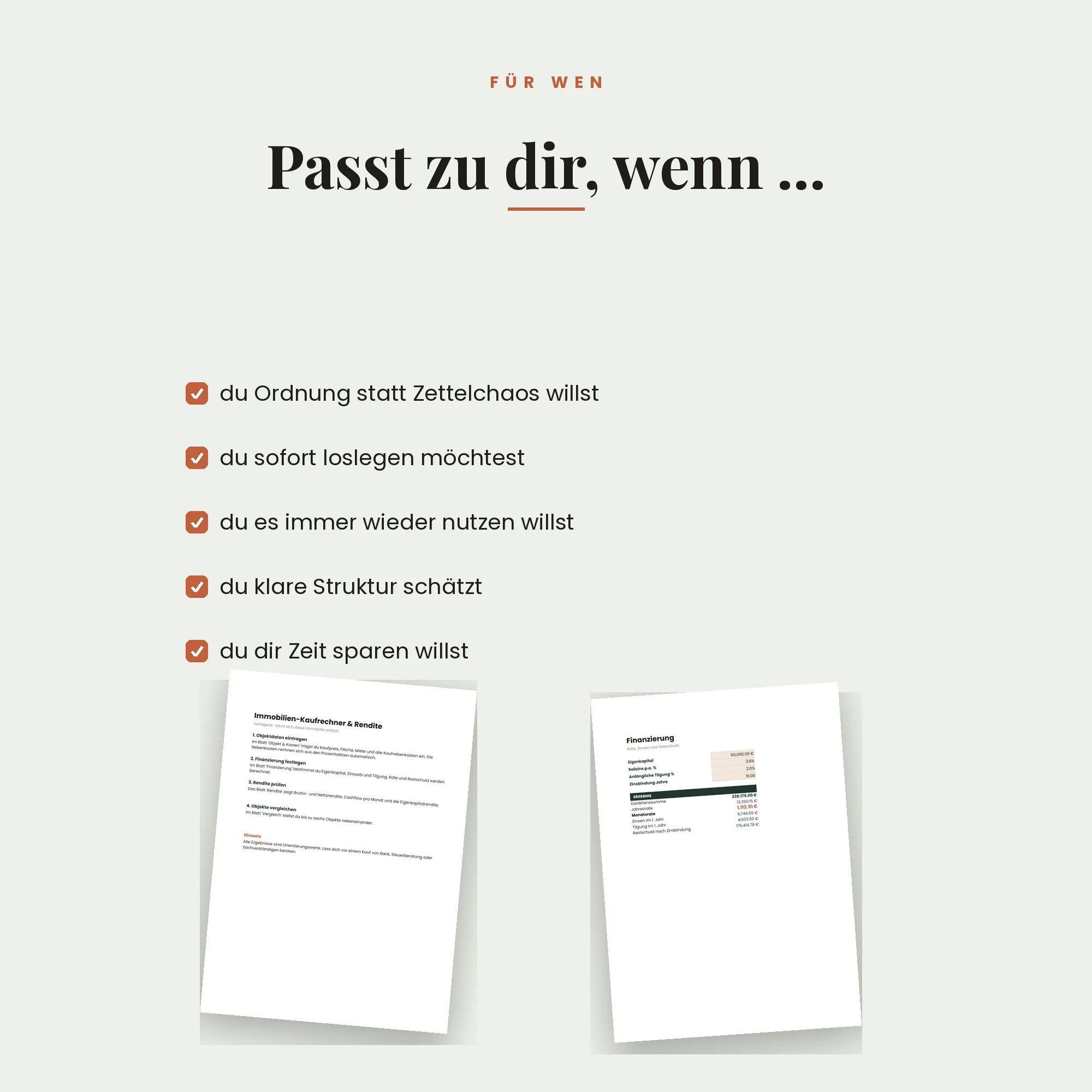 Immobilien-Kaufrechner & Rendite – für wen die Vorlage passt